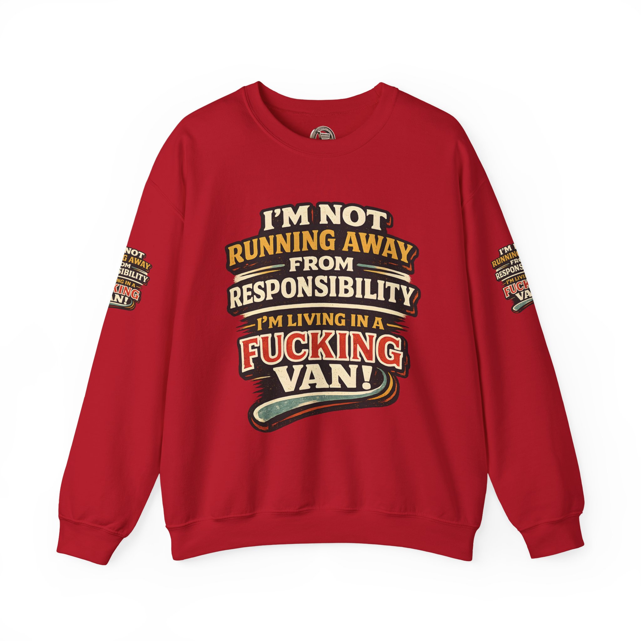 915115900908436912_2048.jpeg Unisex Heavy Blend™ Crewneck Sweatshirt — "I`m Not running Away" Design F**K-Line
