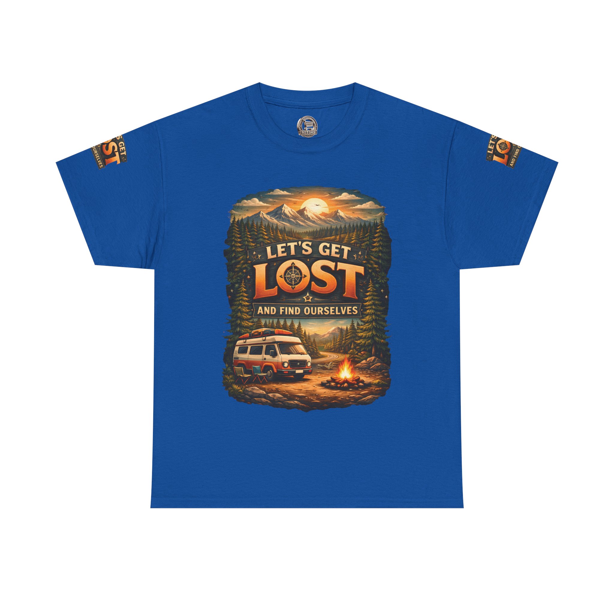 Unisex Heavy Cotton Tee — "Let´s Get Lost And Found Ourselfs" Design Scenic-Line