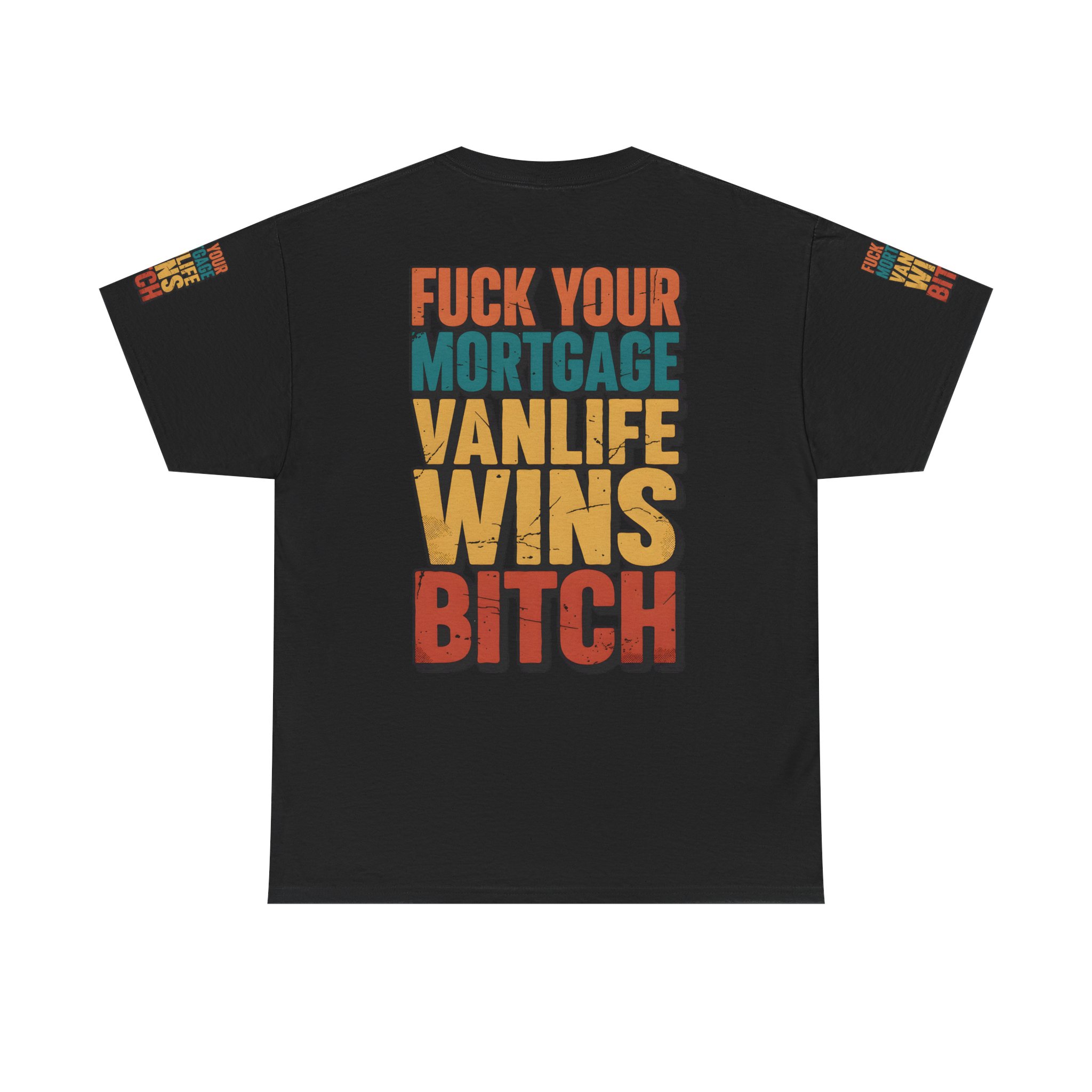 Unisex Heavy Cotton Tee — "Fuck Your Mortgage" Design F**K-Line