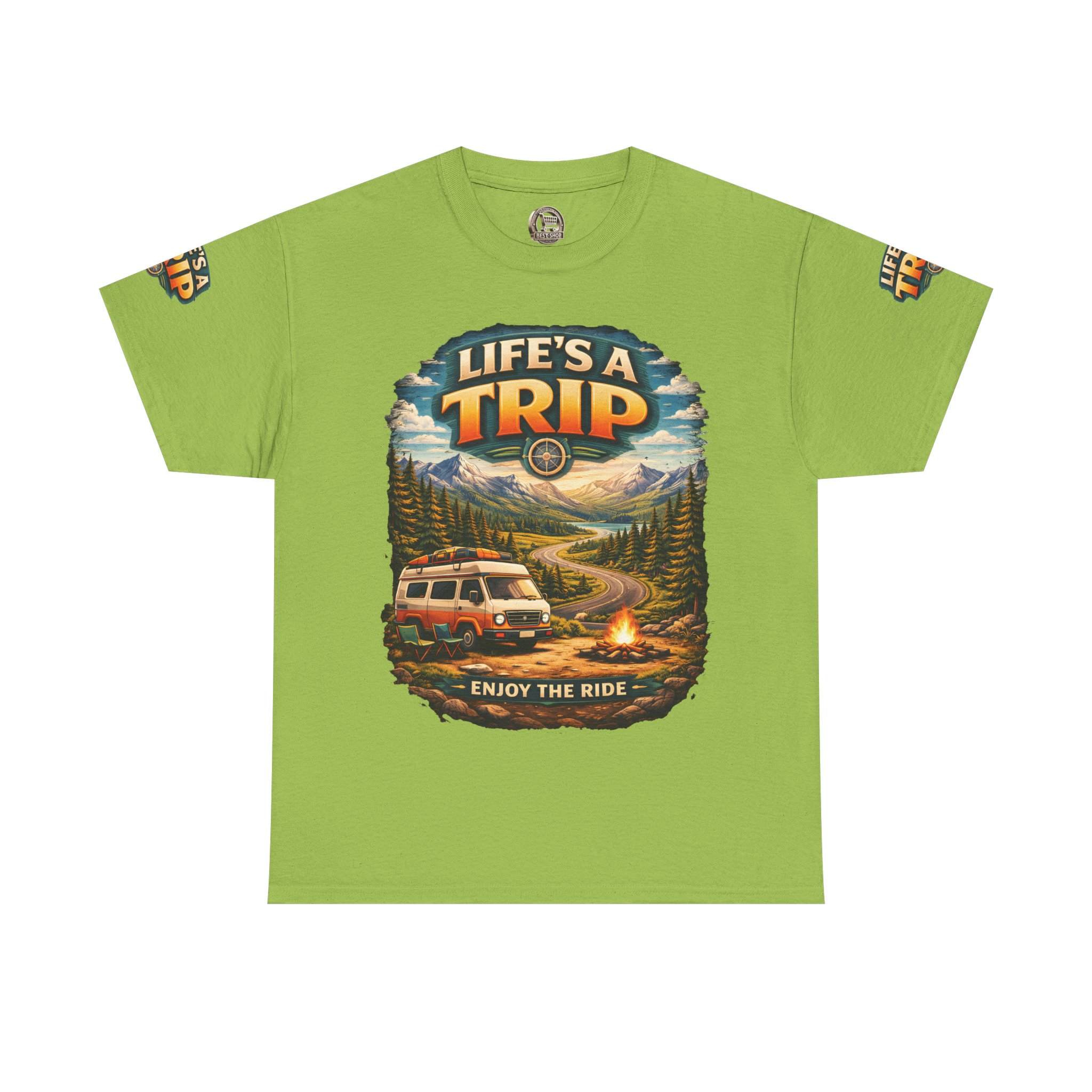 917302445761131046_2048.jpeg Unisex Heavy Cotton Tee — "Live´s A Trip-Enjoy The Ride" Design Scenic-Line
