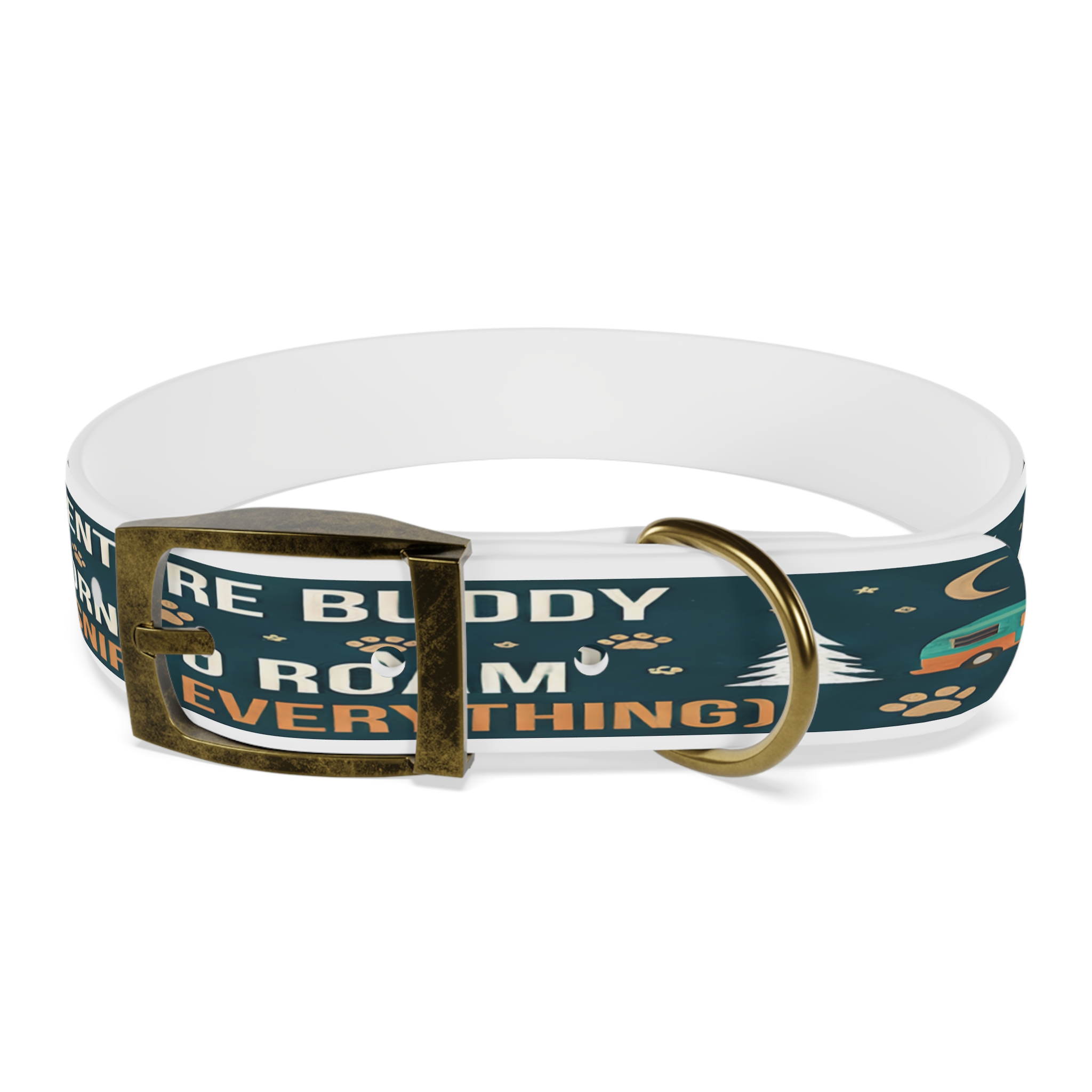 9174727856633196727_4096.jpeg Dog Collar — 'Born to Roam (and Sniff Everything)' Outdoor Pet Collar