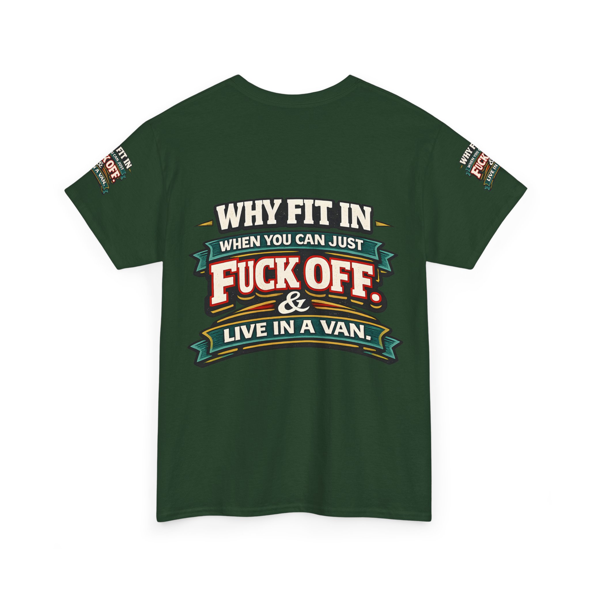 Unisex Heavy Cotton Tee — "Why Fit In" Design F**K-Line