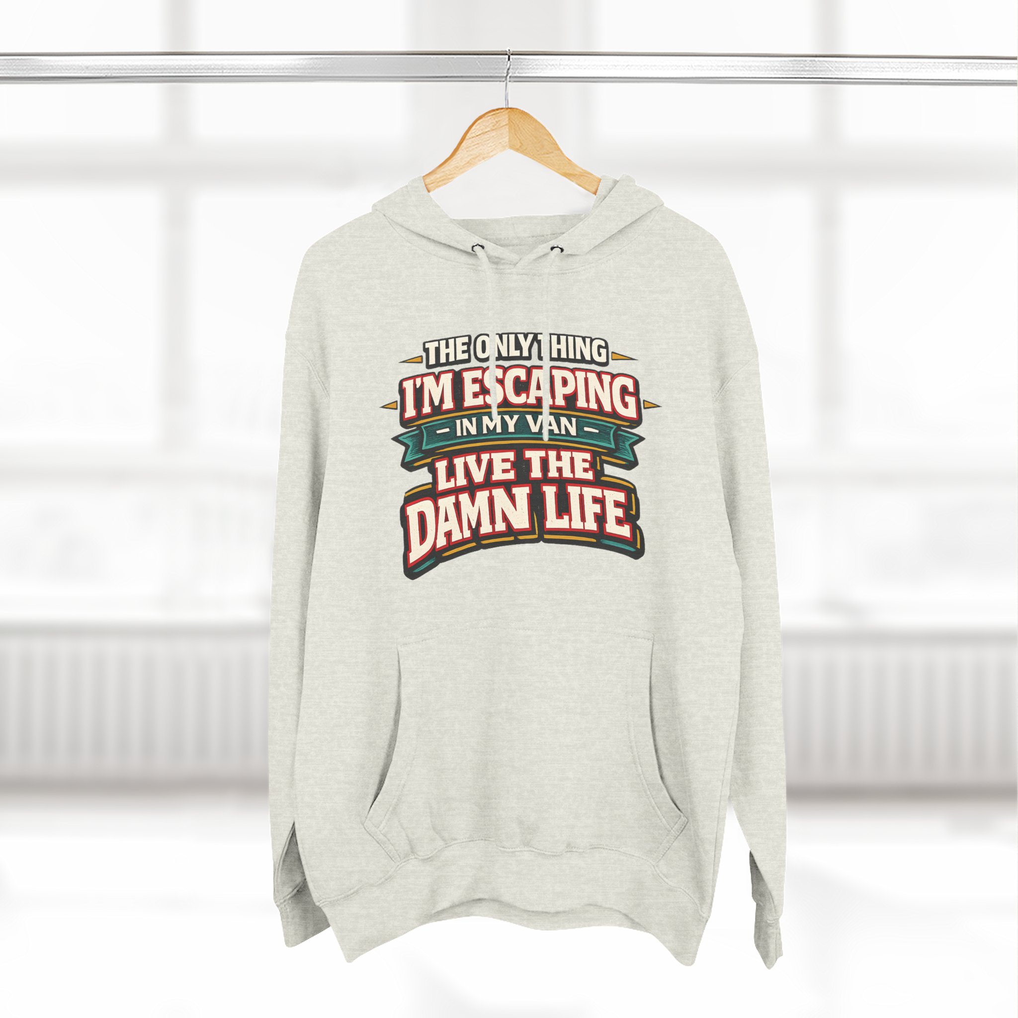 920411832949785323_2048.jpeg Three-Panel Fleece Hoodie - "The Only Thing I´m Escaping" Design F**K-Line