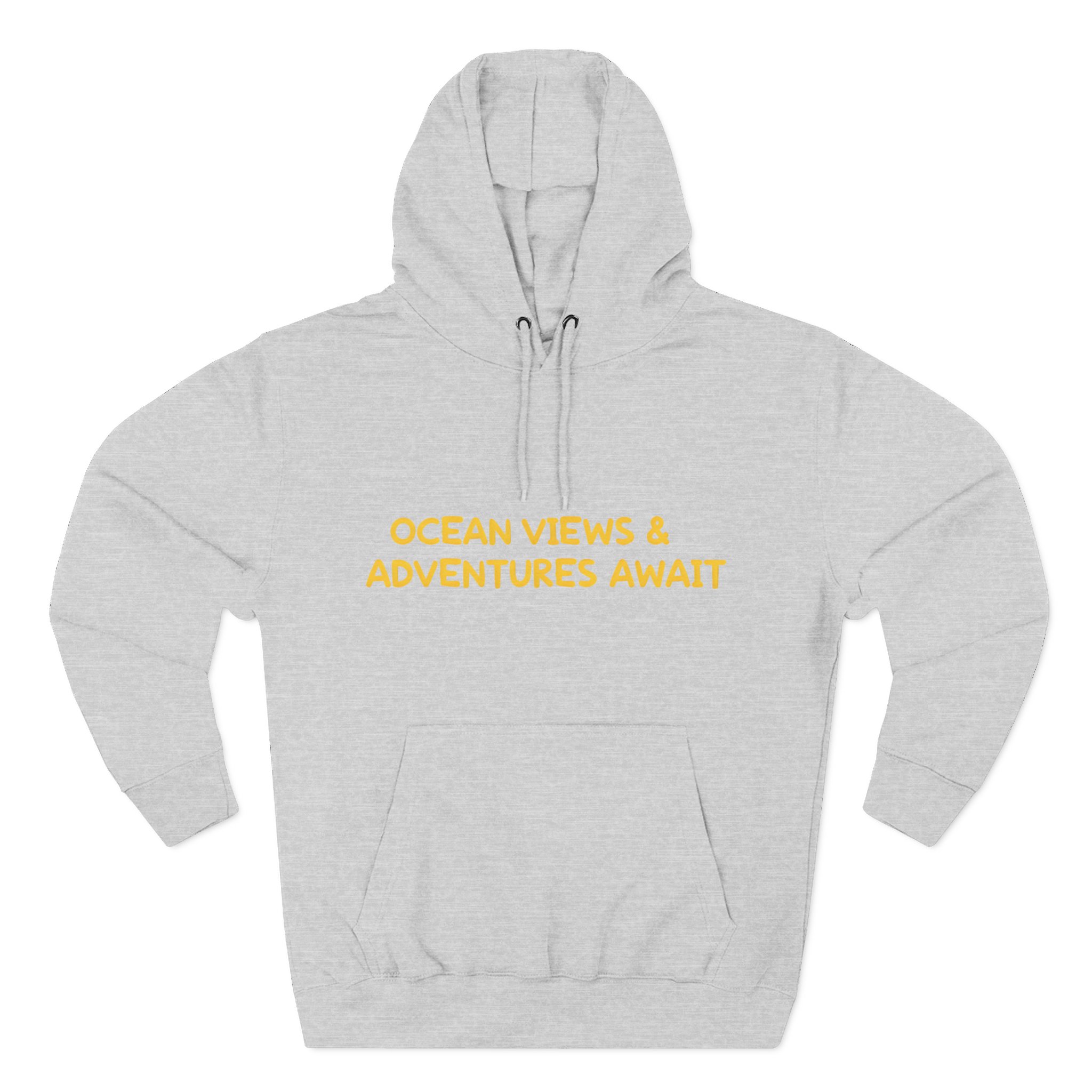9206633774231810948_2048.jpeg Three-Panel Fleece Hoodie - "Ocean Views-Adventures Awaits" Design Sitcom-Line