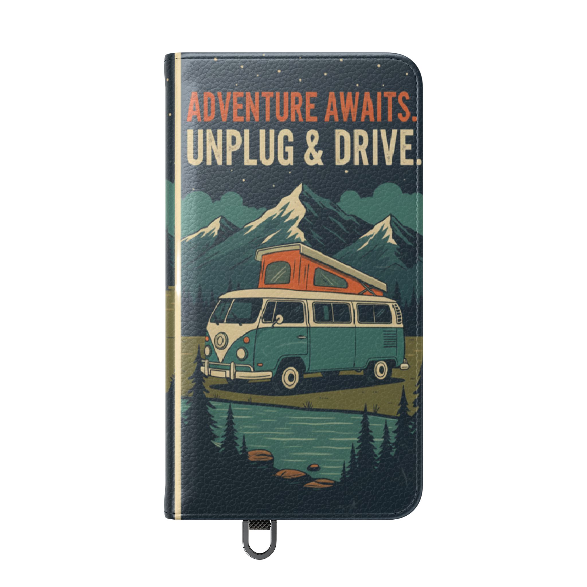 Flip Phone Case — "Fuel Your Journey, Not the Wifi" Wallet Cover