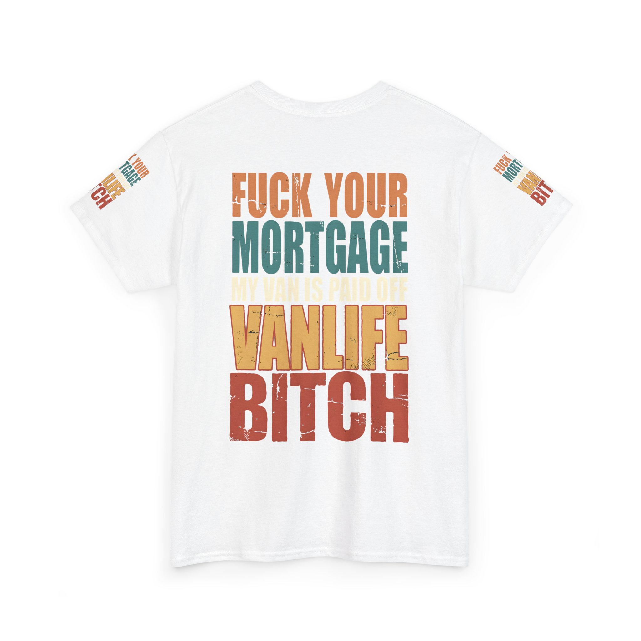 Unisex Heavy Cotton Tee — "Fuck Your Mortgage" Design F**K-Line