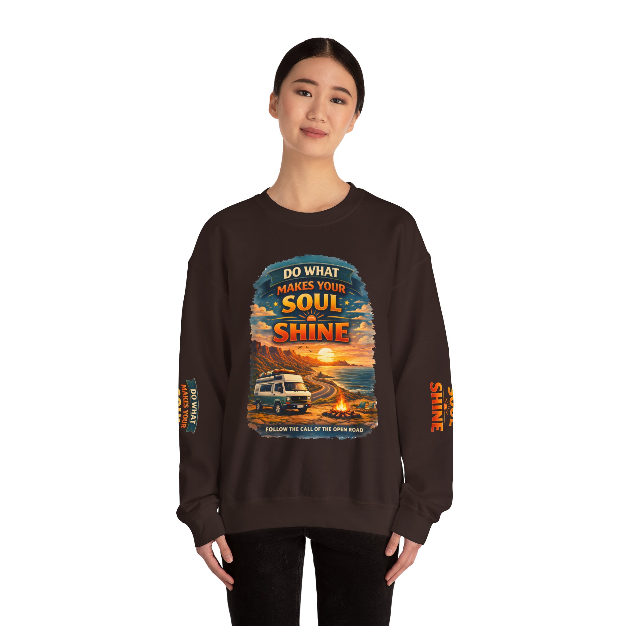 Unisex Heavy Blend™ Crewneck Sweatshirt — "Do What Makes Your Soul Shine" Design Scenic-Line