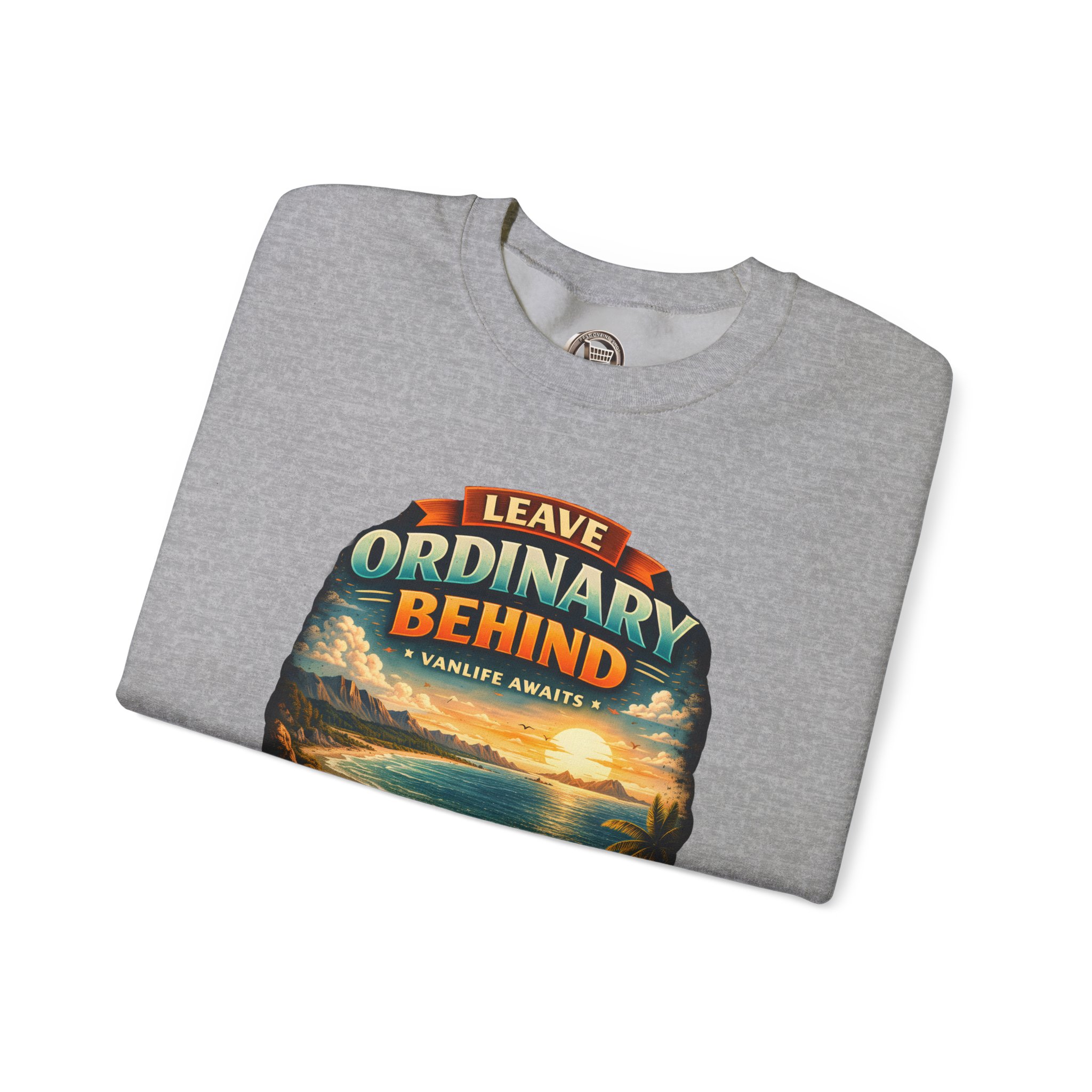 Unisex Heavy Blend™ Crewneck Sweatshirt — "Leave Ordinary Behind" Design Scenic-Line