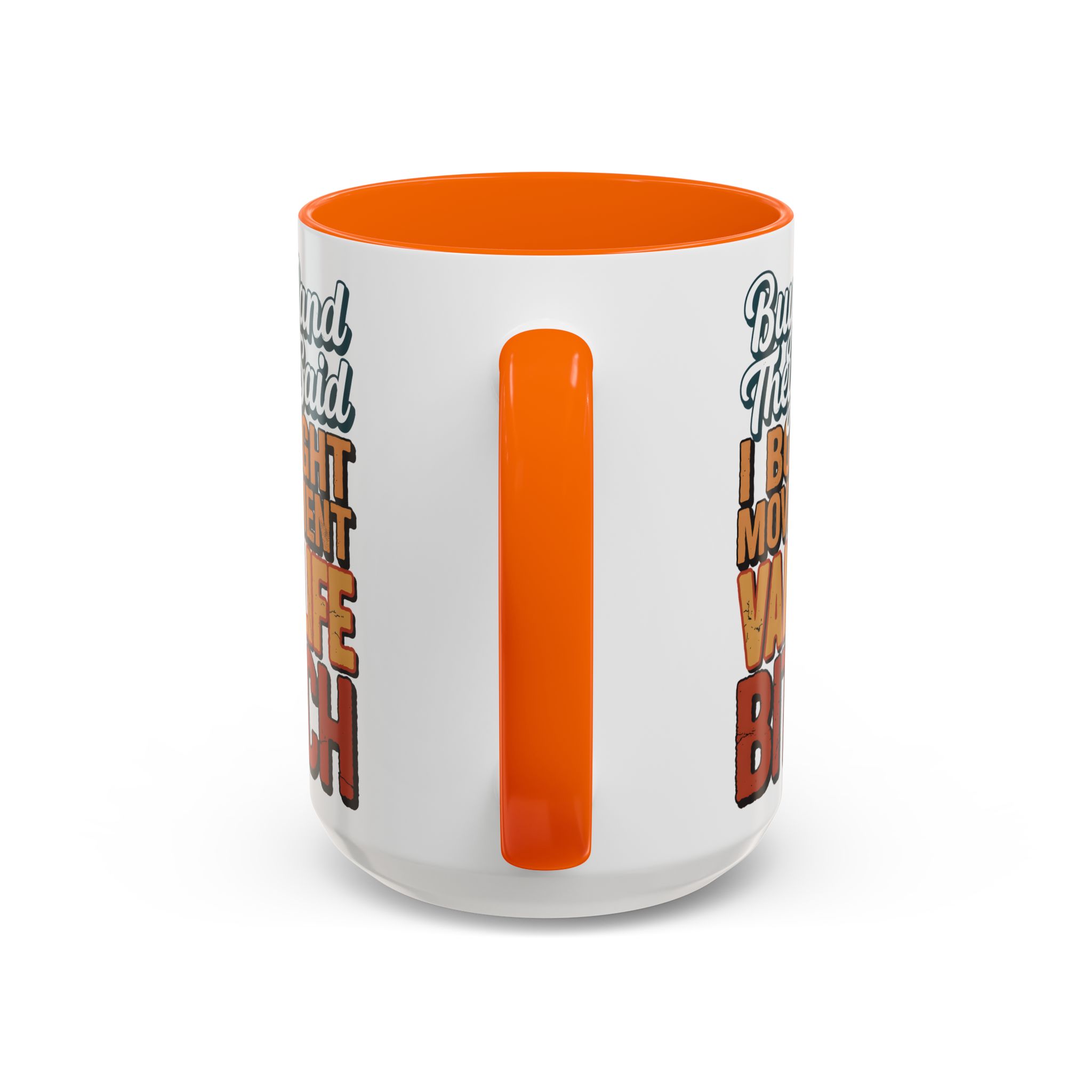 Accent Coffee Mug (11, 15oz) — "Buy Land They Said" Design F**K-Line