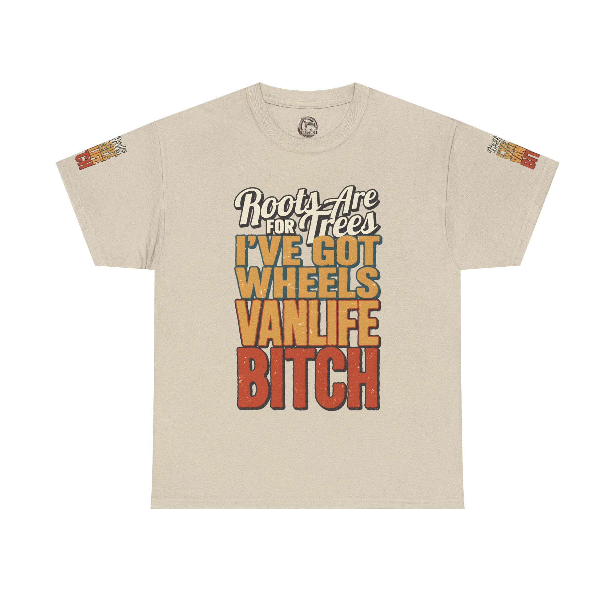 Unisex Heavy Cotton Tee — "Roots Are For Trees" Design F**K-Line