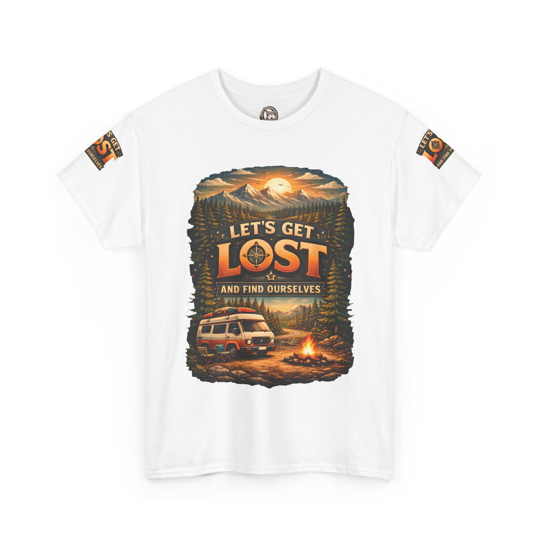 Unisex Heavy Cotton Tee — "Let´s Get Lost And Found Ourselfs" Design Scenic-Line