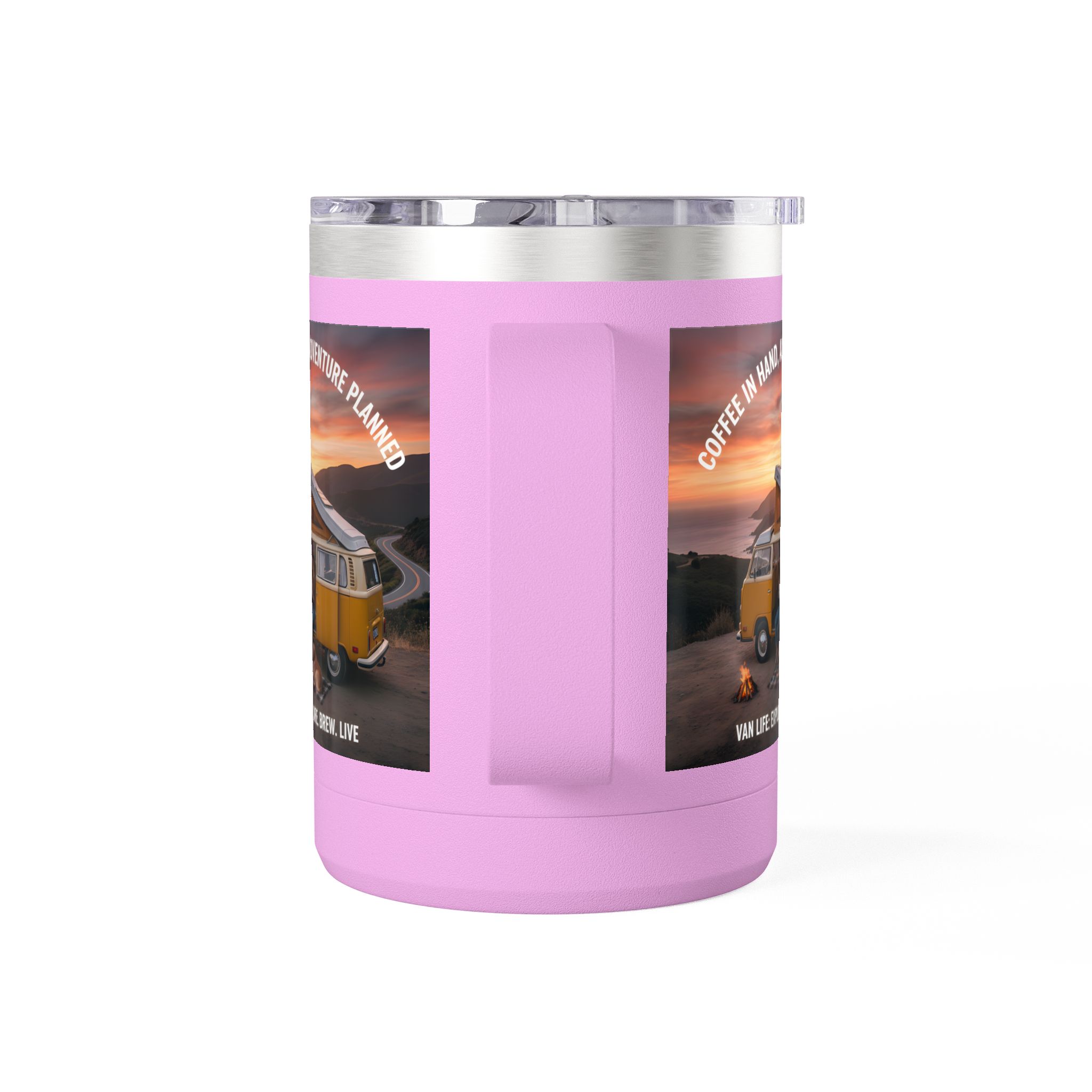 Coffee Mug Tumbler, 15oz — "Coffee in Hand, Adventure Planned"