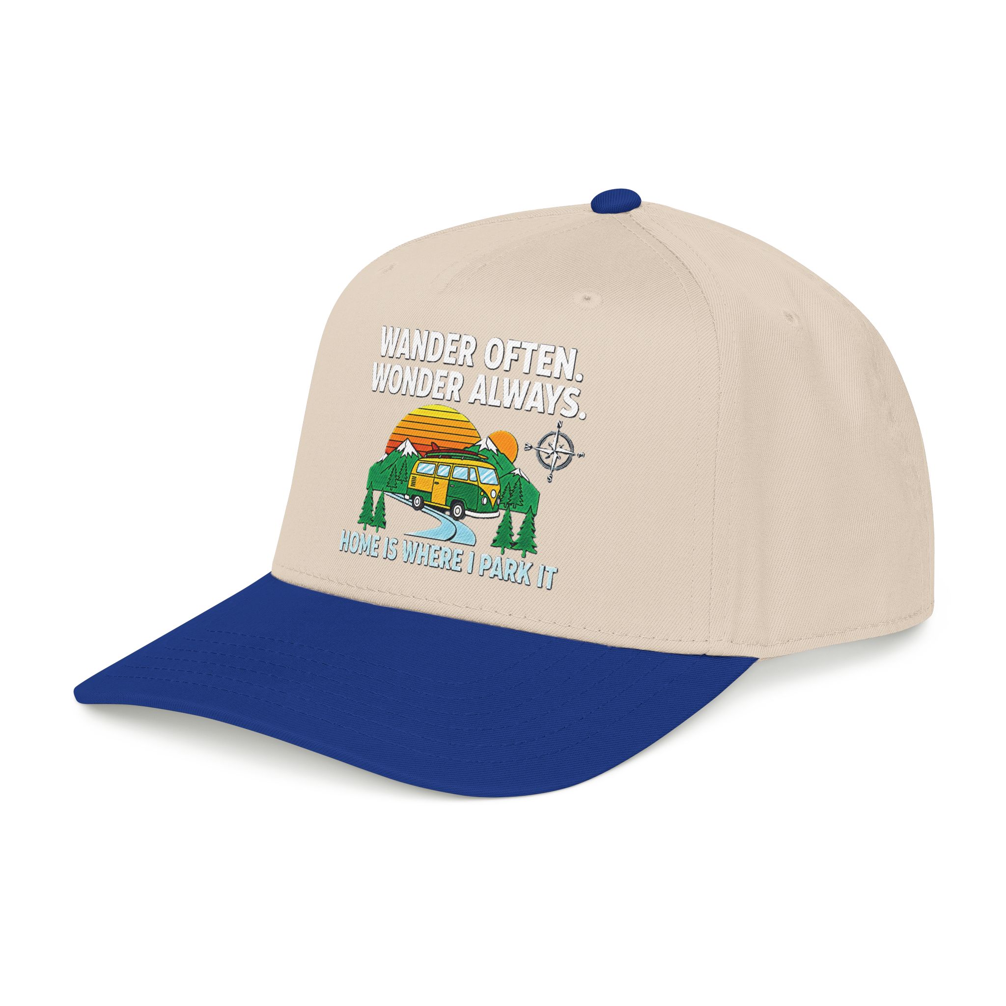 Baseball Cap — "Fueled by Exploration" Adventure Is My Compass Camper Hat