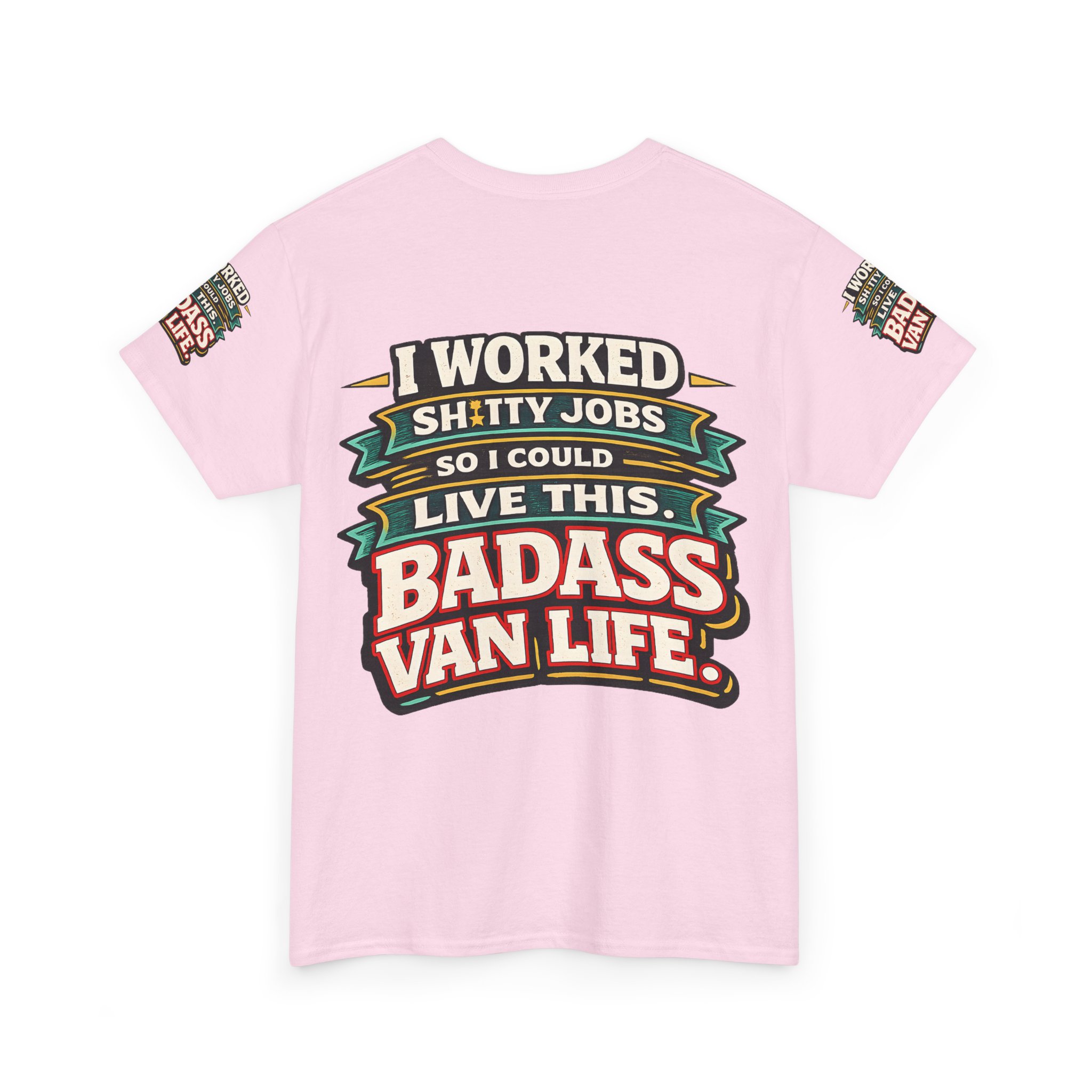 Unisex Heavy Cotton Tee — "I Worked Shitty Jobs" Design F**K-Line