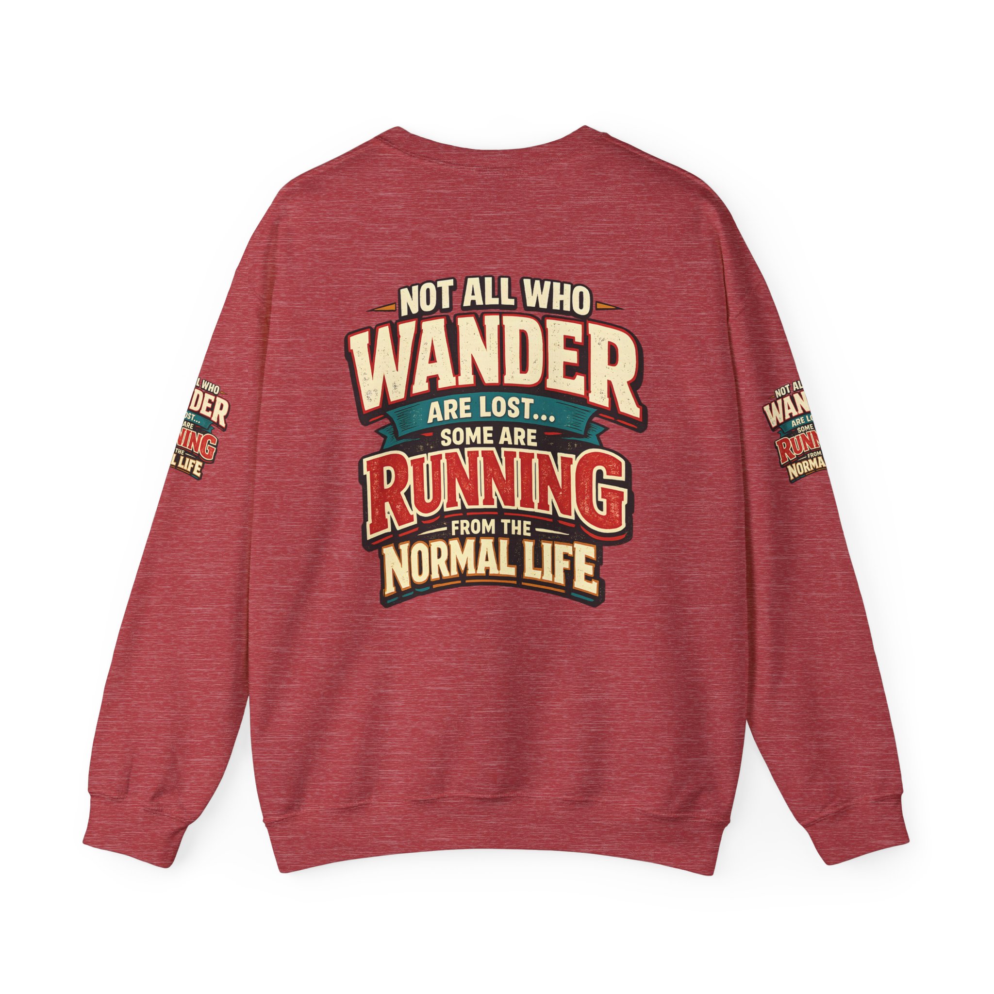 9304610594021734071_2048.jpeg Unisex Heavy Blend™ Crewneck Sweatshirt — "Not All Who Wander Are Lost" Design F**K-Line