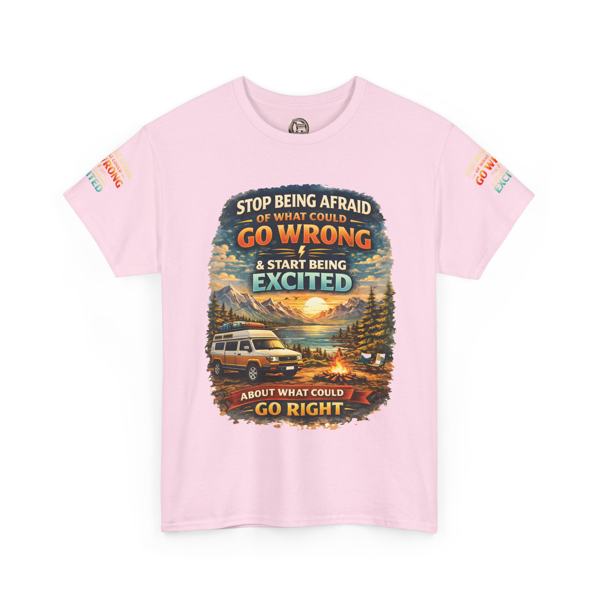 9316466513275259092_2048.jpeg Unisex Heavy Cotton Tee — "Stop Being Afraid Of What Could Go Wrong" Design Scenic-Line