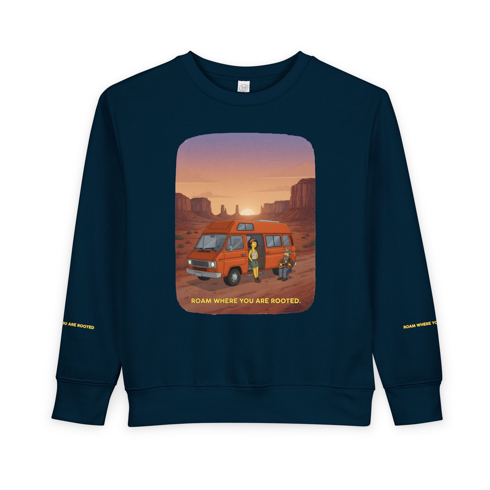 Toddler Sweatshirt - "Roam Where You Are Rooted" (Design Sitcom-Line)