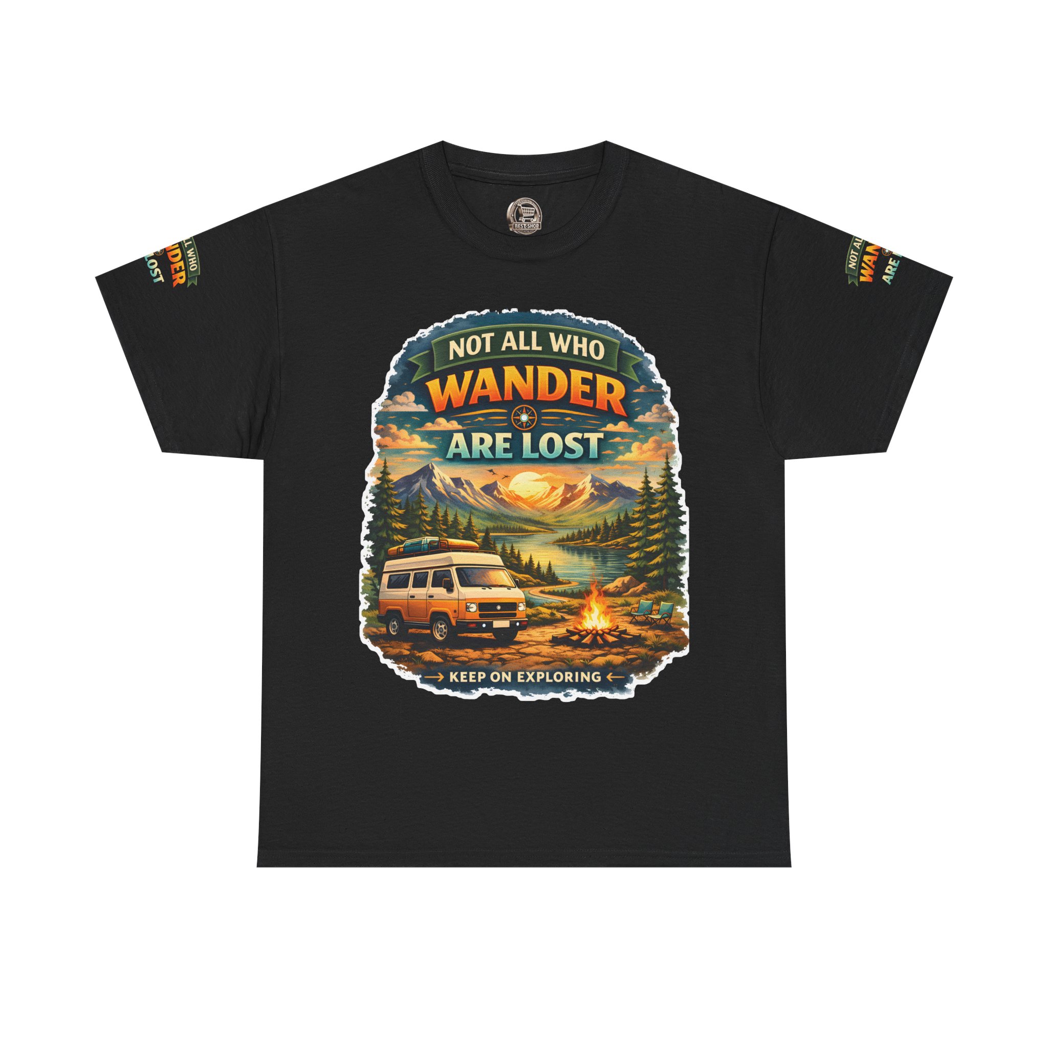 933140095214171230_2048.jpeg Unisex Heavy Cotton Tee — "Not All Who Wander Are Lost" Design Scenic-Line