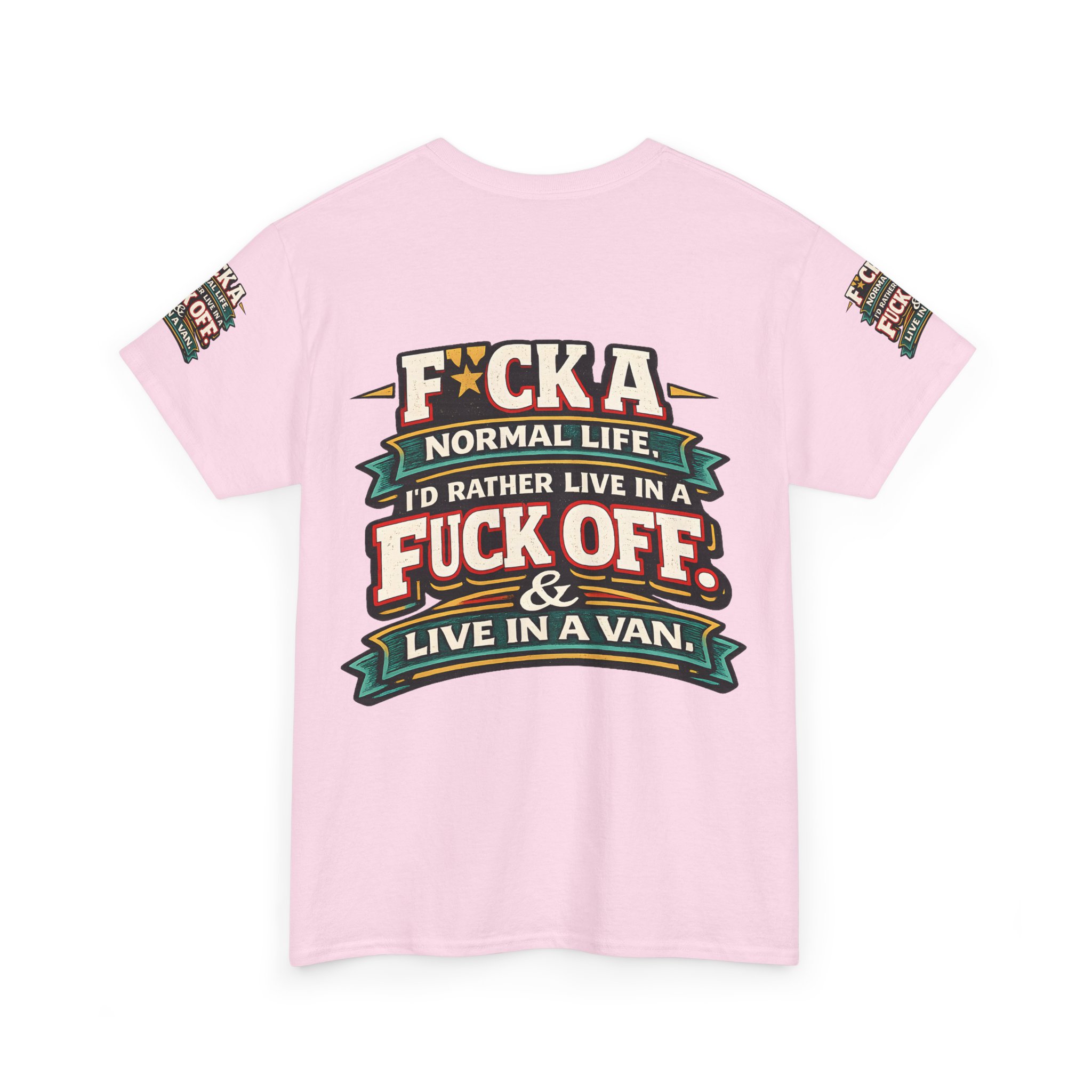 Unisex Heavy Cotton Tee — "Fuck A Normal Life" Design F**K-Line