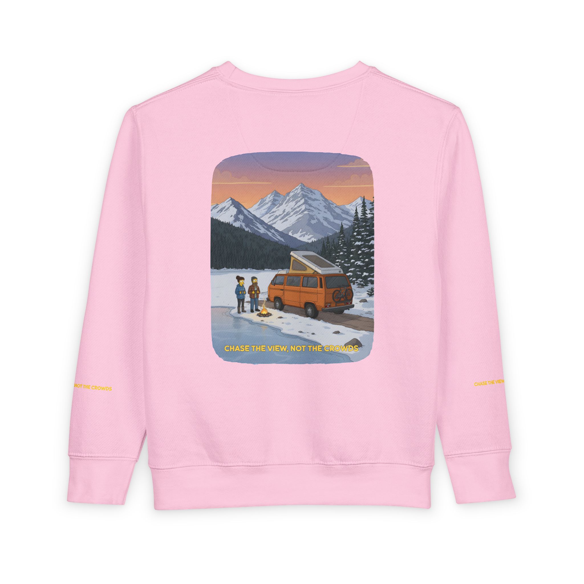 Toddler Sweatshirt - "Chase The Views-Not The Crowds" (Design Sitcom-Line)