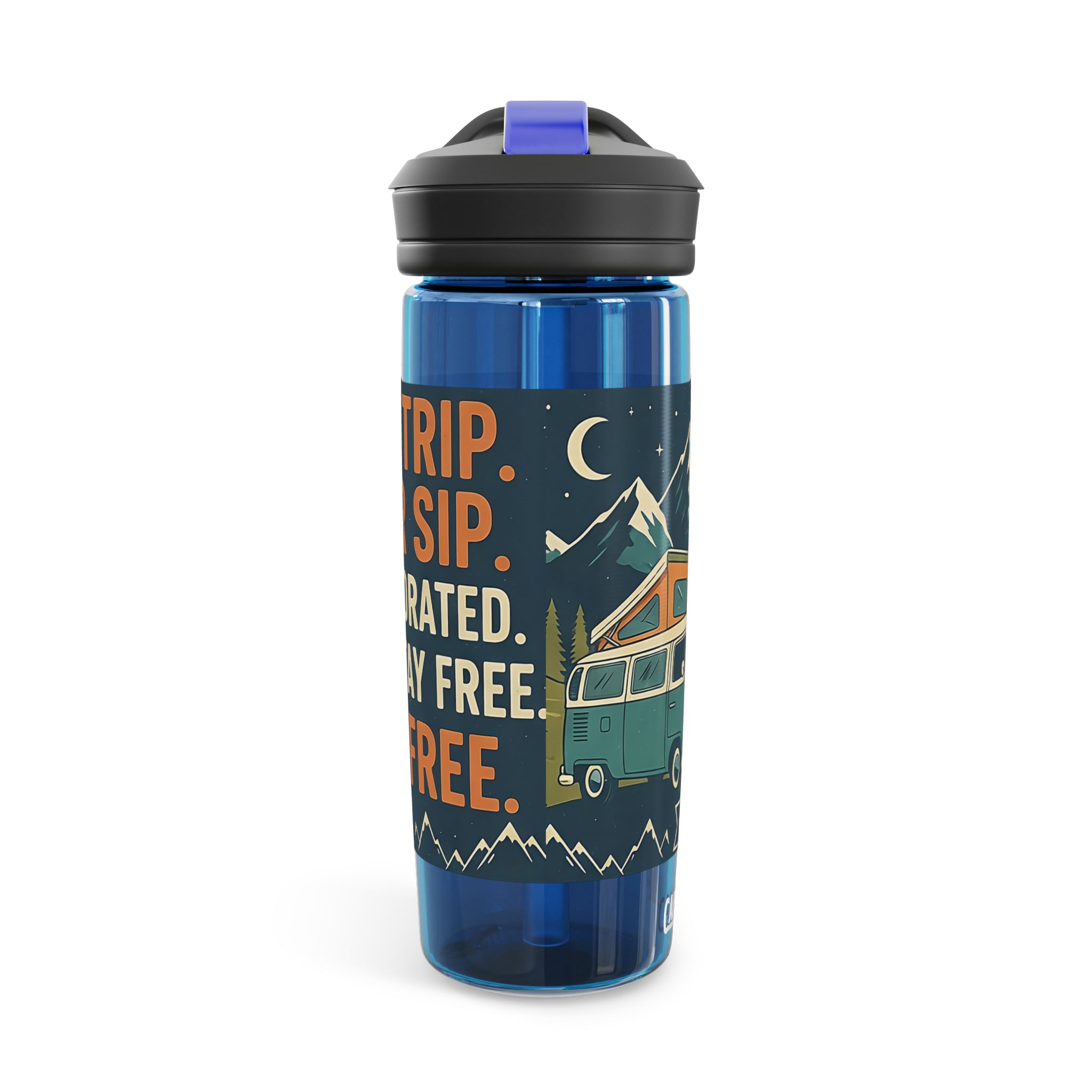 Water Bottle — CamelBak Eddy 20/25oz, "Road. Water. Stay Wild."