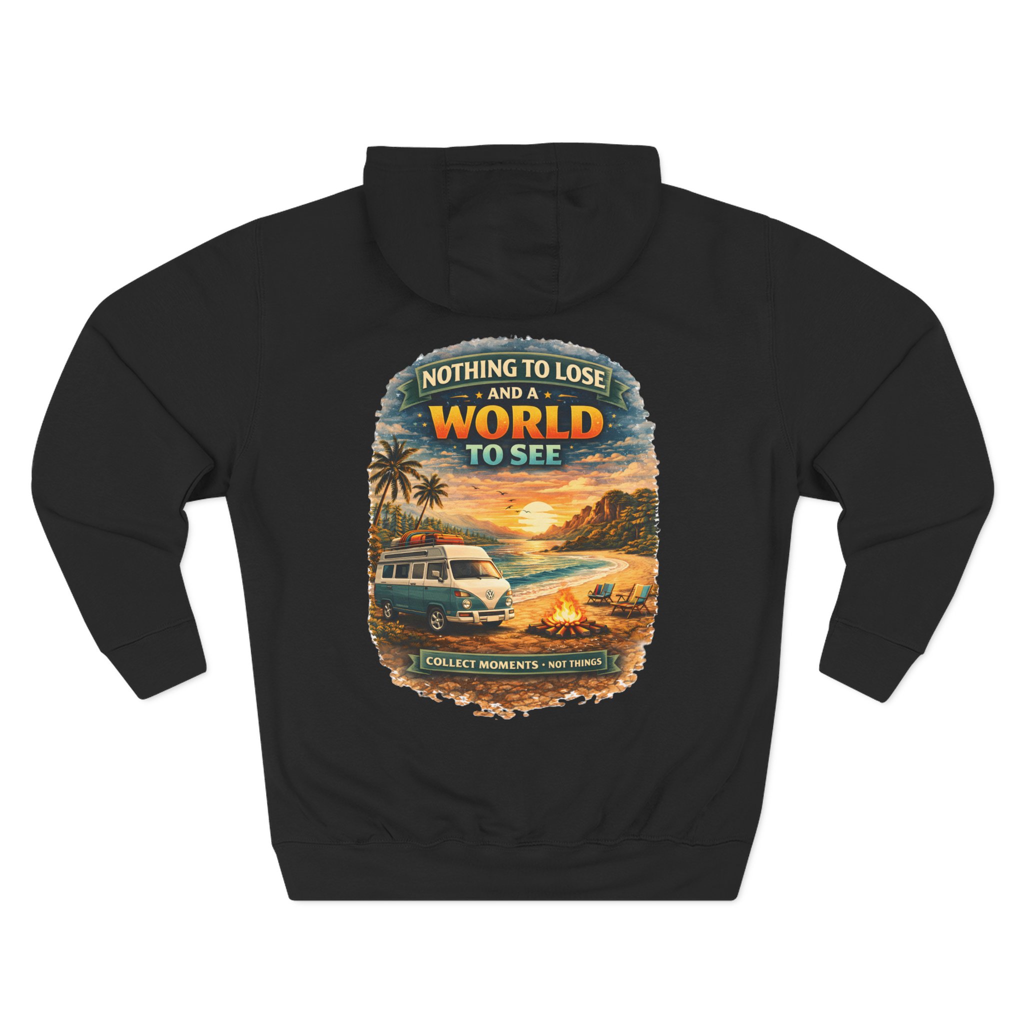 Three-Panel Fleece Hoodie - "Nothing To Lose" Design Scenic-Line