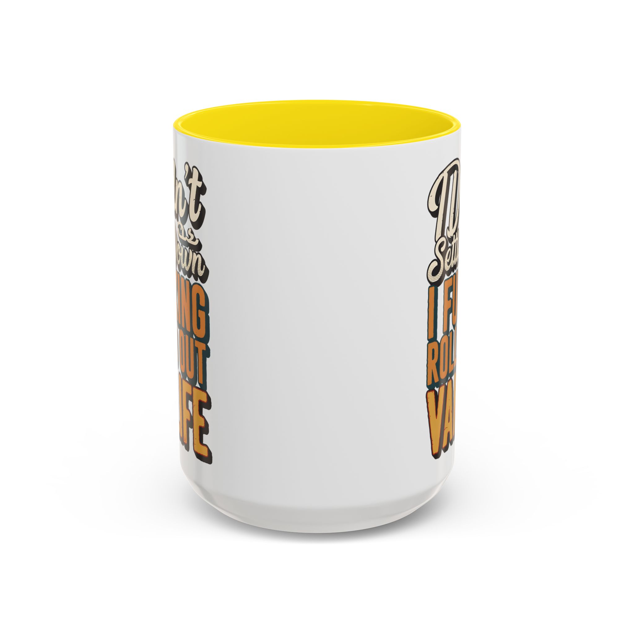 Accent Coffee Mug (11, 15oz) — "Dind´t Settle Down" Design F**K-Line