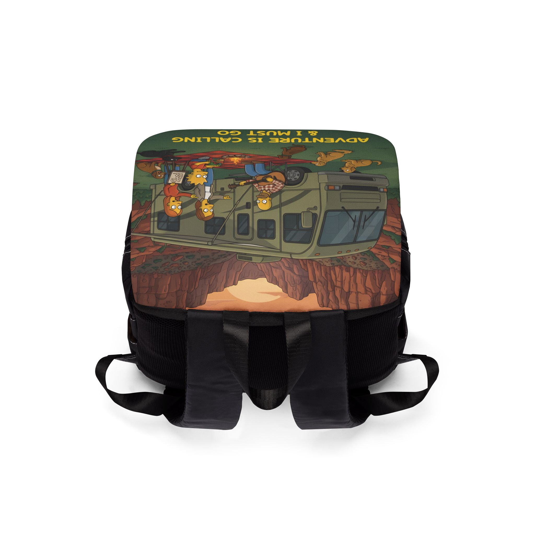 9349076954450121040_2048.jpeg Unisex Casual Shoulder Backpack — "Adventure Is Calling-I Must Go" Design Sitcom-Line