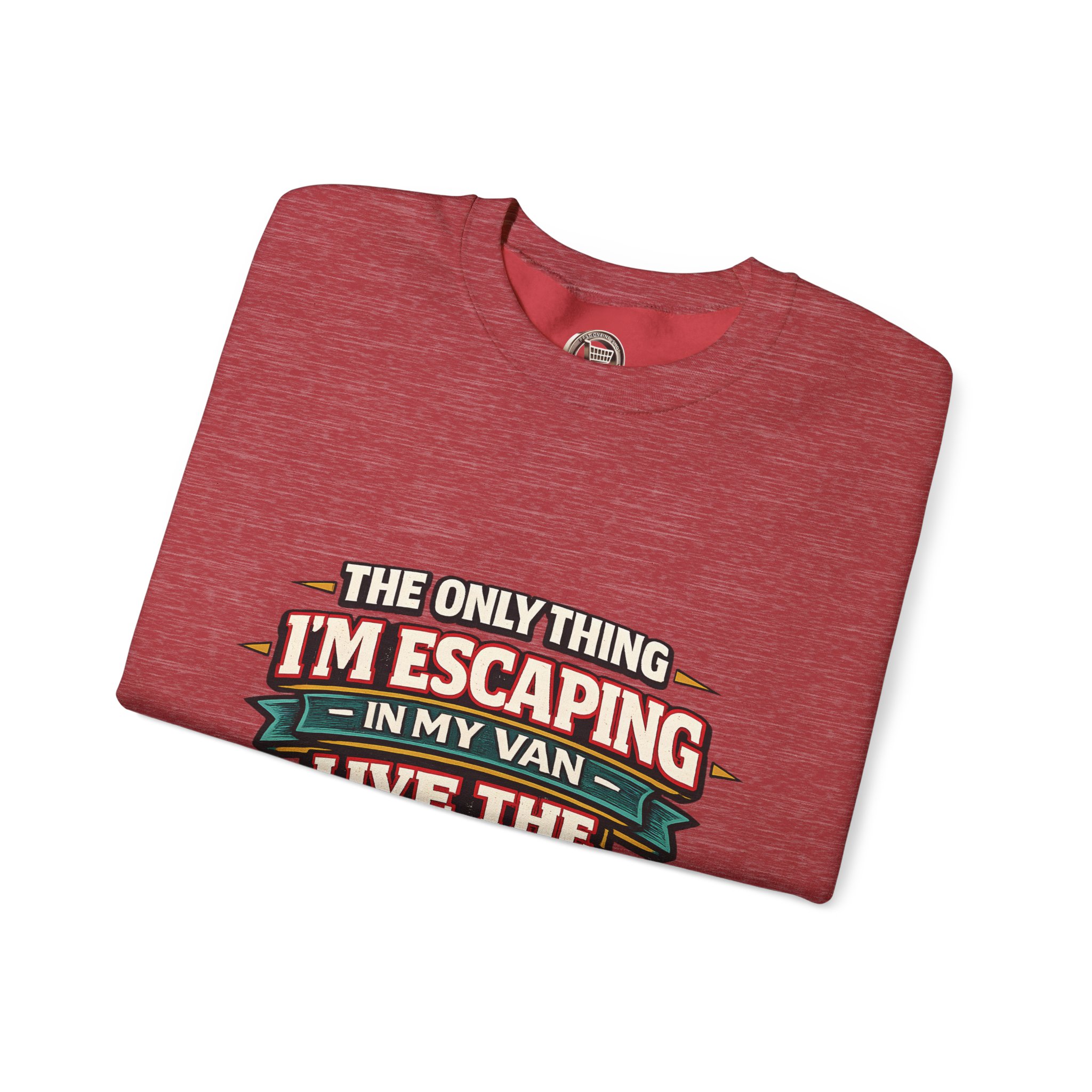 Unisex Heavy Blend™ Crewneck Sweatshirt — "The Only Thing I´m Escaping" Design F**K-Line