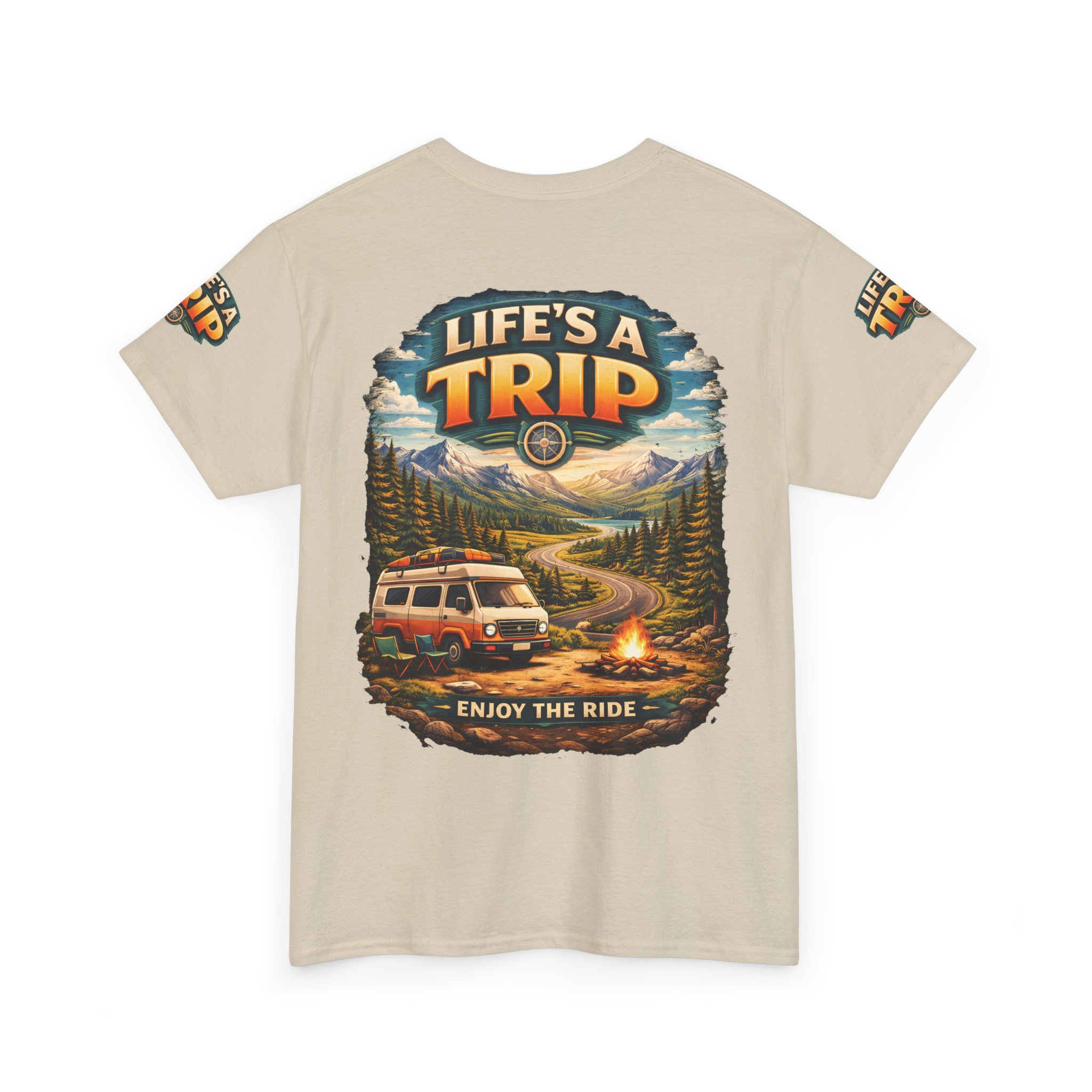 9385726538916899352_2048.jpeg Unisex Heavy Cotton Tee — "Live´s A Trip-Enjoy The Ride" Design Scenic-Line