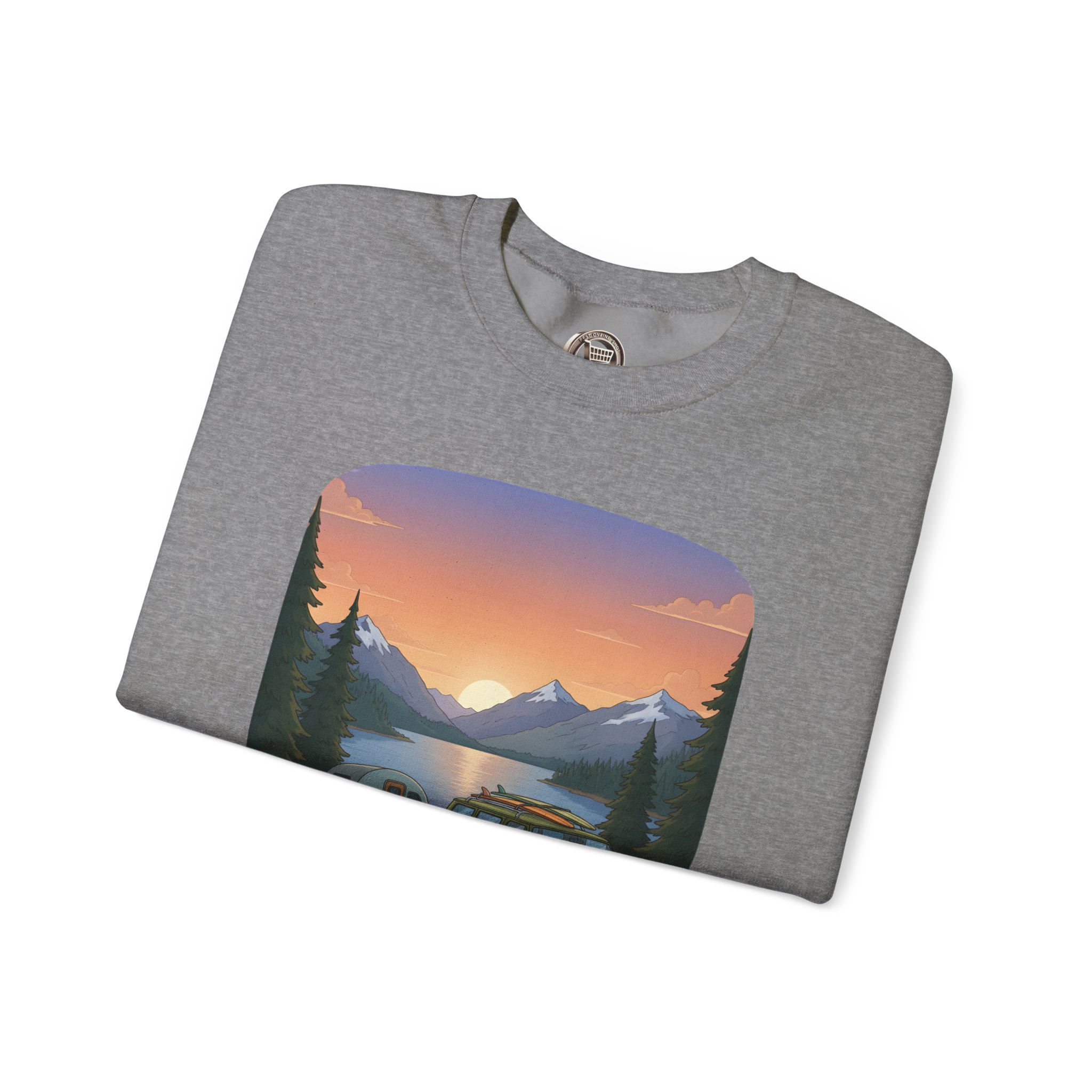 Unisex Heavy Blend™ Crewneck Sweatshirt — "Take The Scenic Route" Design Sitcom-Line