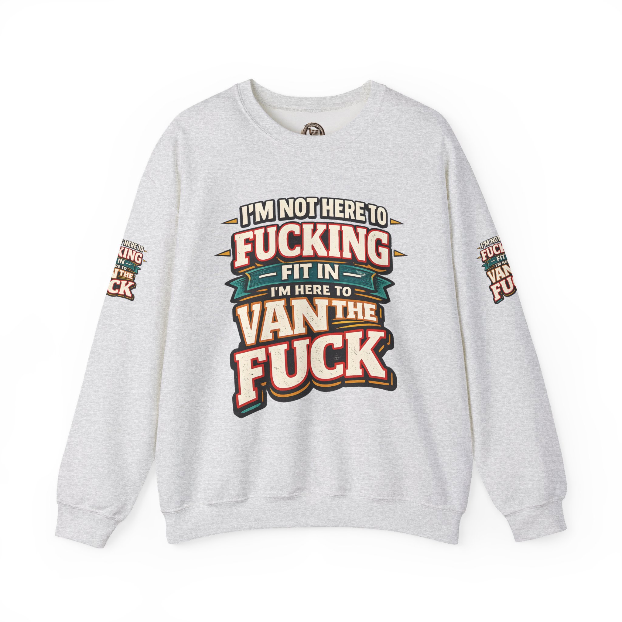 9403052945392556762_2048.jpeg Unisex Heavy Blend™ Crewneck Sweatshirt — "I´m Not Here To Fucking Fit In" Design F**K-Line