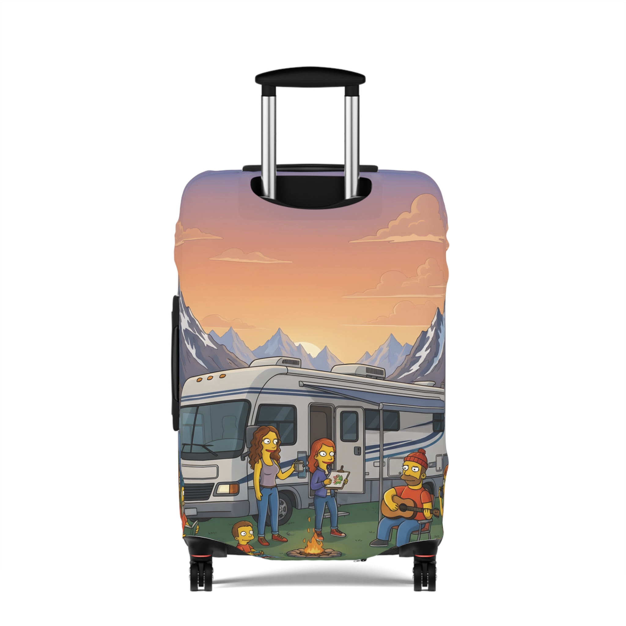 940334985653306474_2048.jpeg Luggage Cover — Adventure Camper Sketch Travel Suitcase(Design Sitcom-Line)
