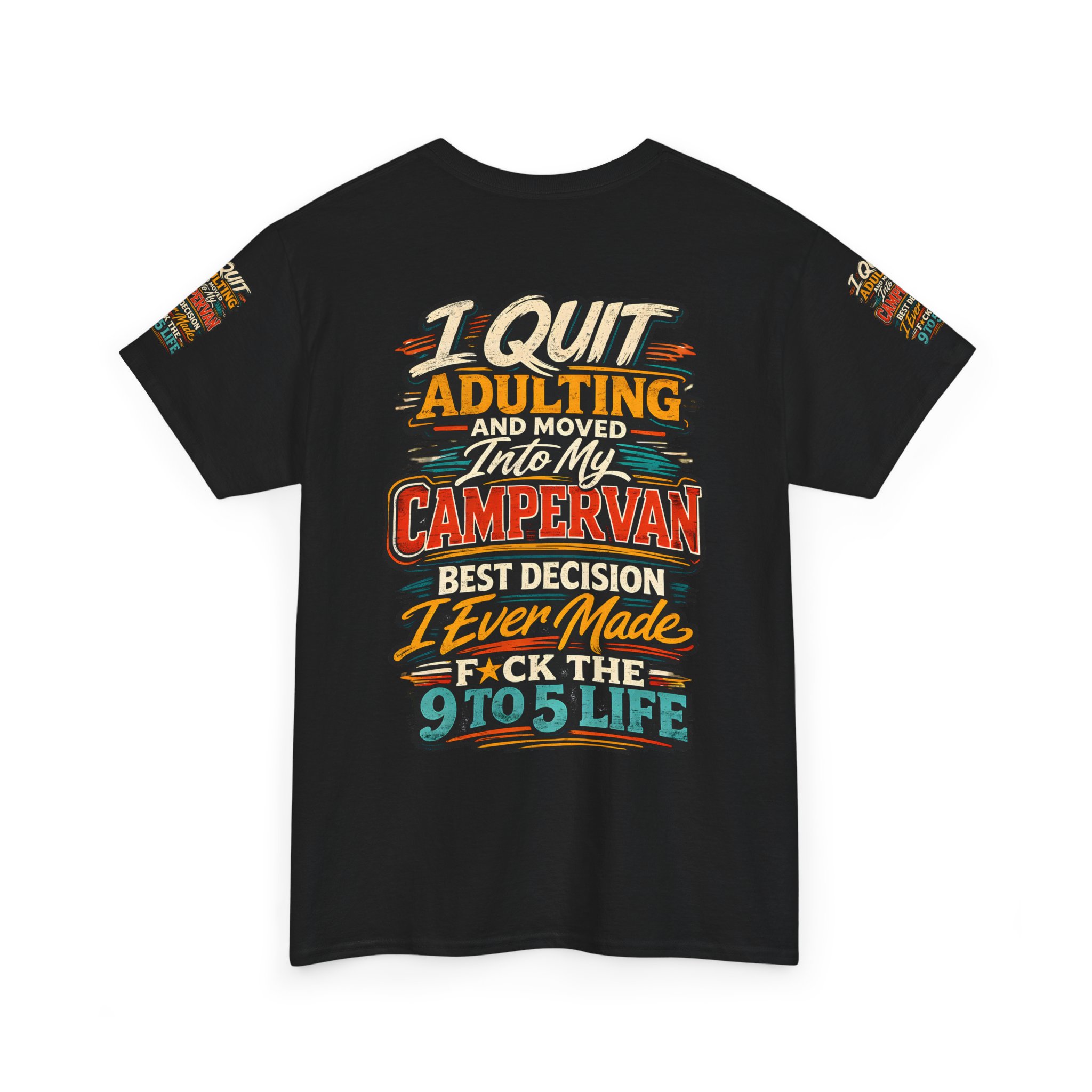 Unisex Heavy Cotton Tee — "I Quit Adulting" Design F**K-Line