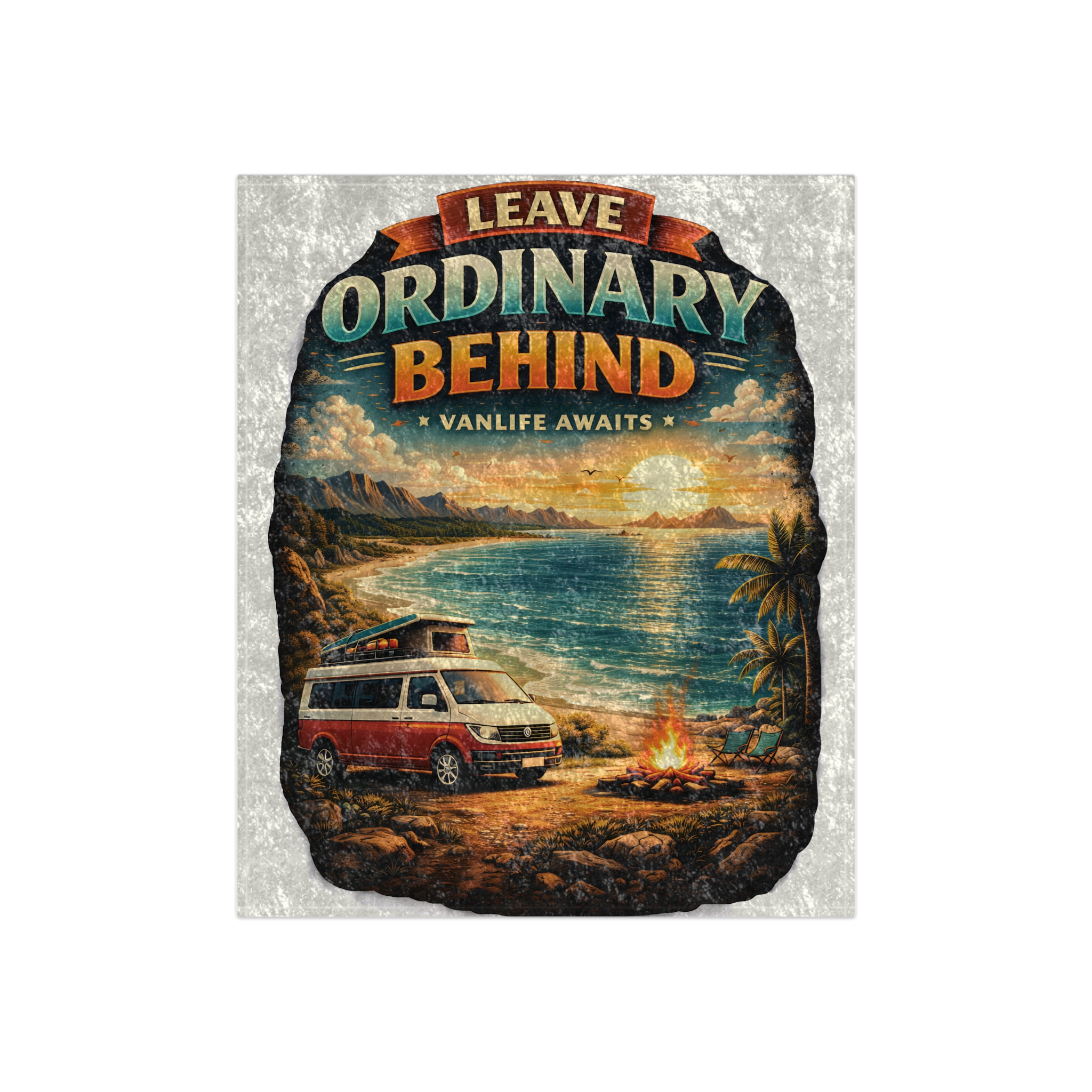 9407122582925845653_2048.jpeg Crushed Velvet Blanket —"Leave Ordinary Behind" Design Scenic-Line (Campervan)