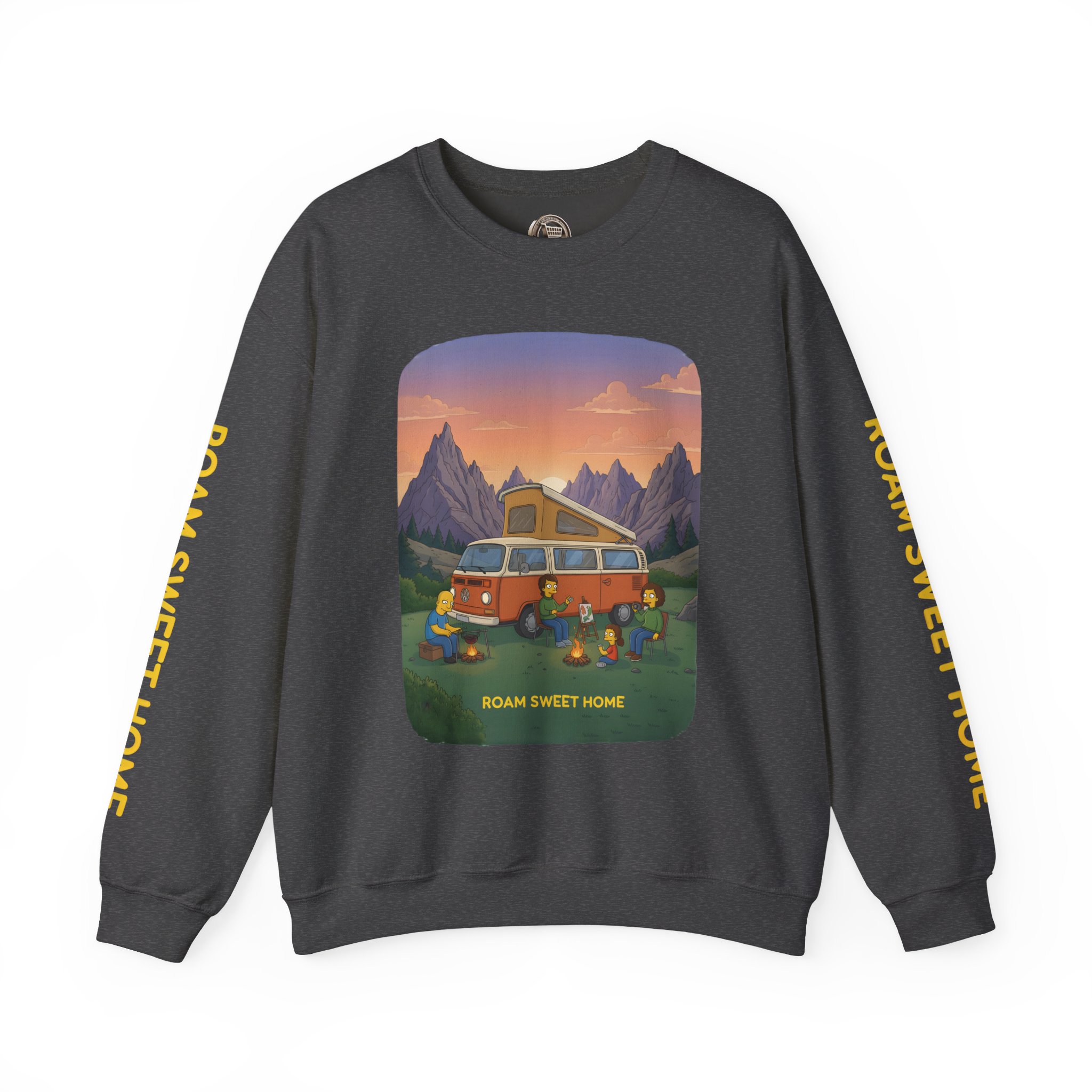 Unisex Heavy Blend™ Crewneck Sweatshirt — "Roam Sweet Home" Design Sitcom-Line