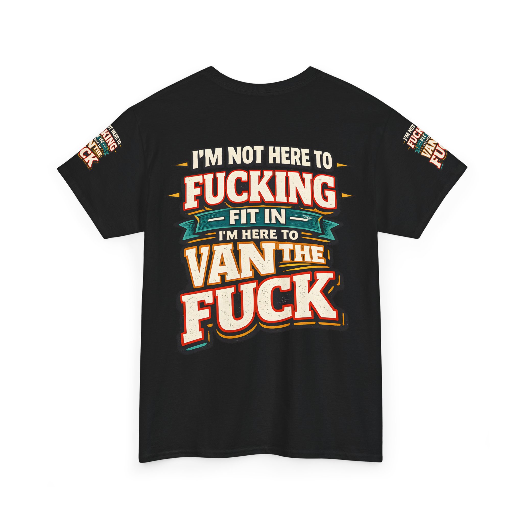 Unisex Heavy Cotton Tee — "I´m Not Here To Fucking Fit In" Design F**K-Line