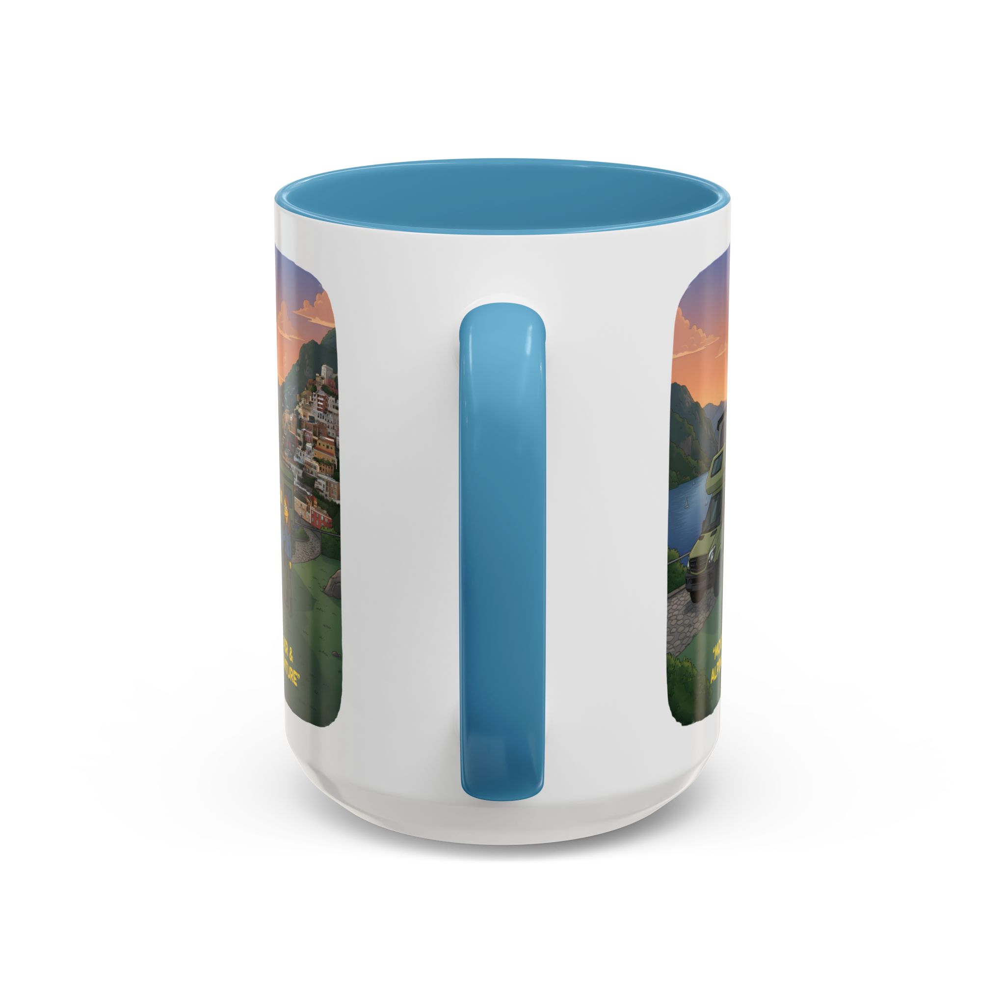 Accent Coffee Mug (11, 15oz) — "Mountain Air And Alpine Adventure"" Design Sitcom-Line
