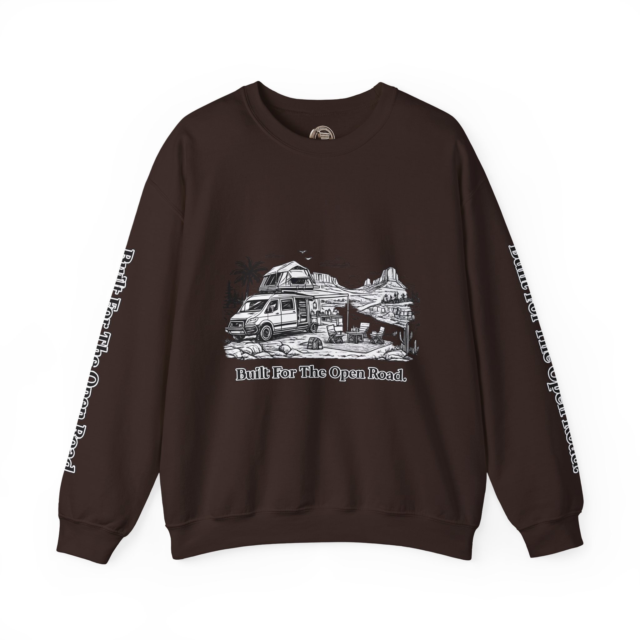 9427544316908895688_2048.jpeg Unisex Heavy Blend™ Crewneck Sweatshirt — "Built For The Open Road" Design Minimal-Line