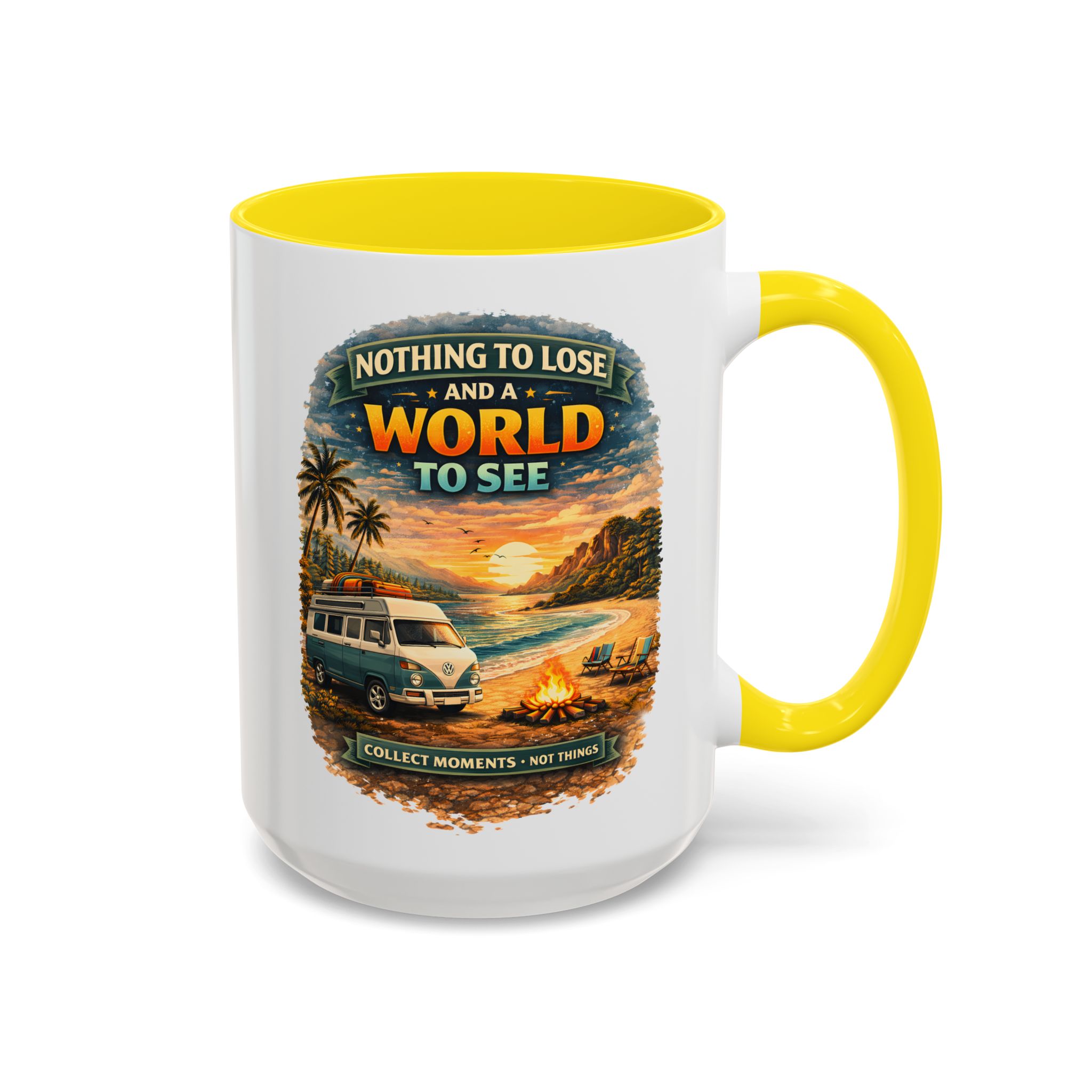 Accent Coffee Mug (11, 15oz) — "Nothing To Lose" Design Scenic-Line