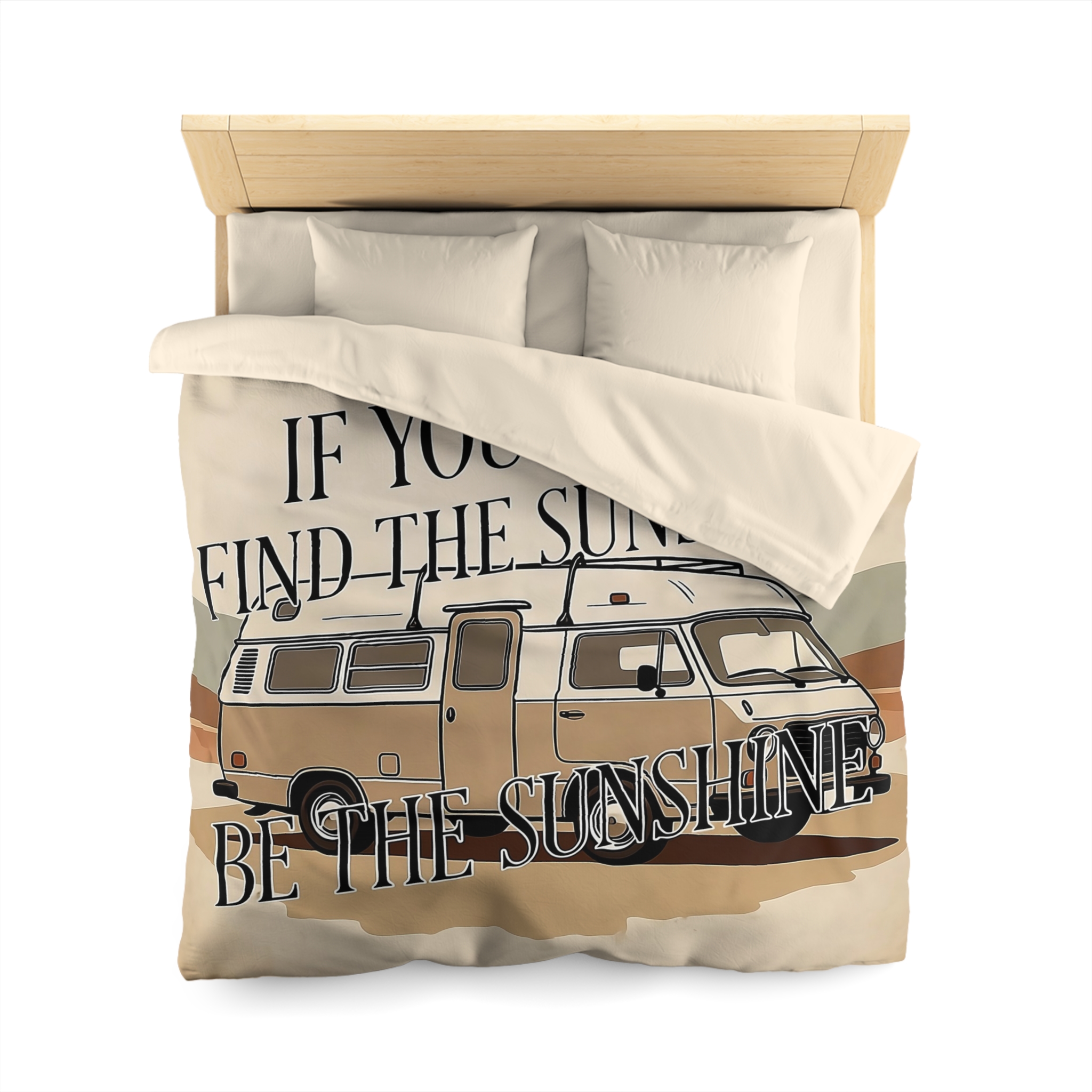 9433829499347151808_2048.jpeg Duvet Cover - 'If You Can't Find the Sunshine, Be the Sunshine' Vintage Camper Bedding