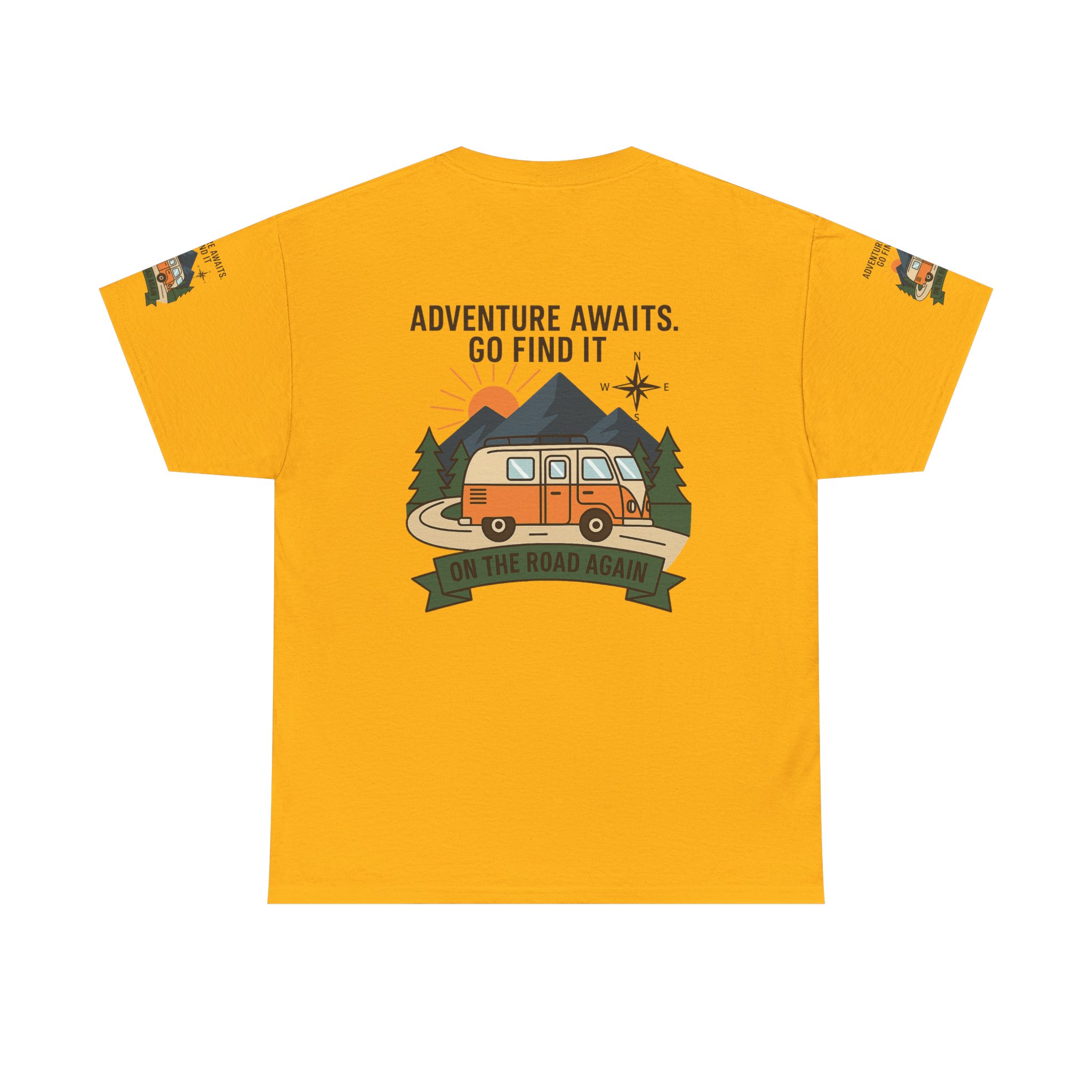 9436017899315373036_2048.jpeg Unisex Heavy Cotton Tee — 'Adventure Awaits. Go Find It' Camper Van T‑Shirt