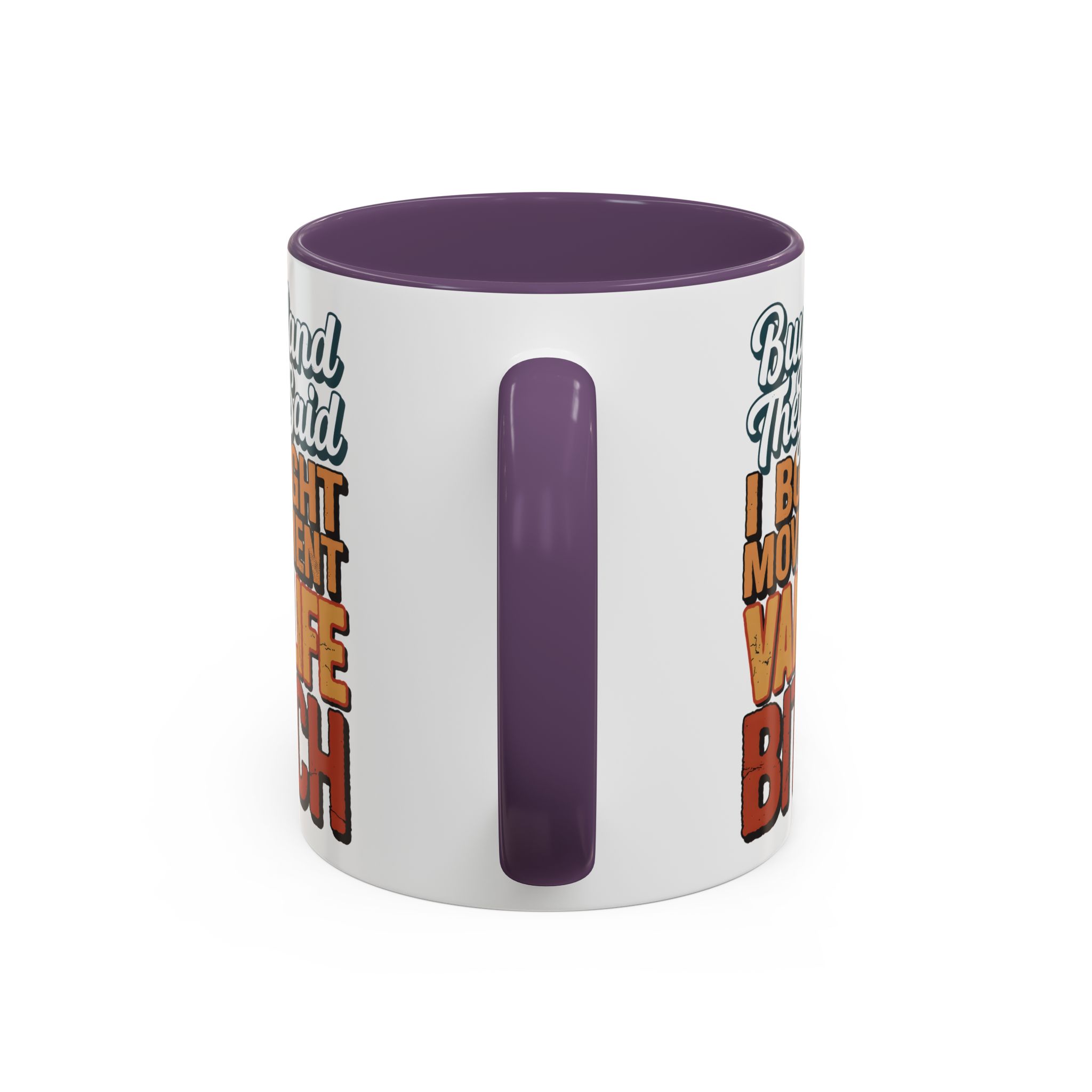 Accent Coffee Mug (11, 15oz) — "Buy Land They Said" Design F**K-Line