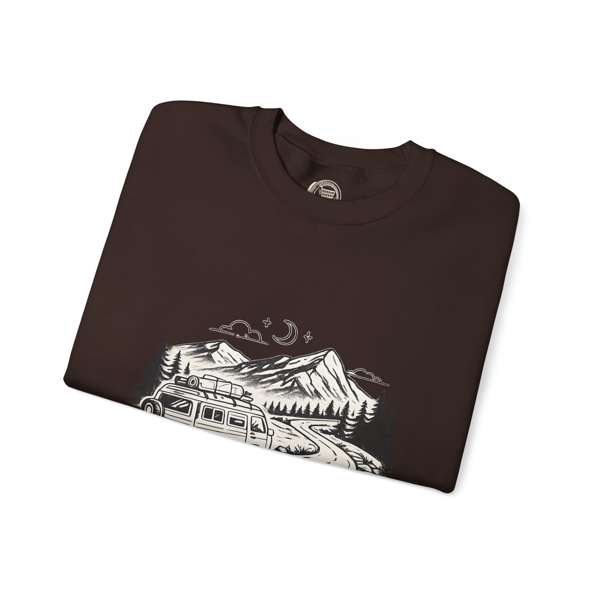 Unisex Heavy Blend™ Crewneck Sweatshirt — "Go Where You Feel Alive" Design Minimal-Line