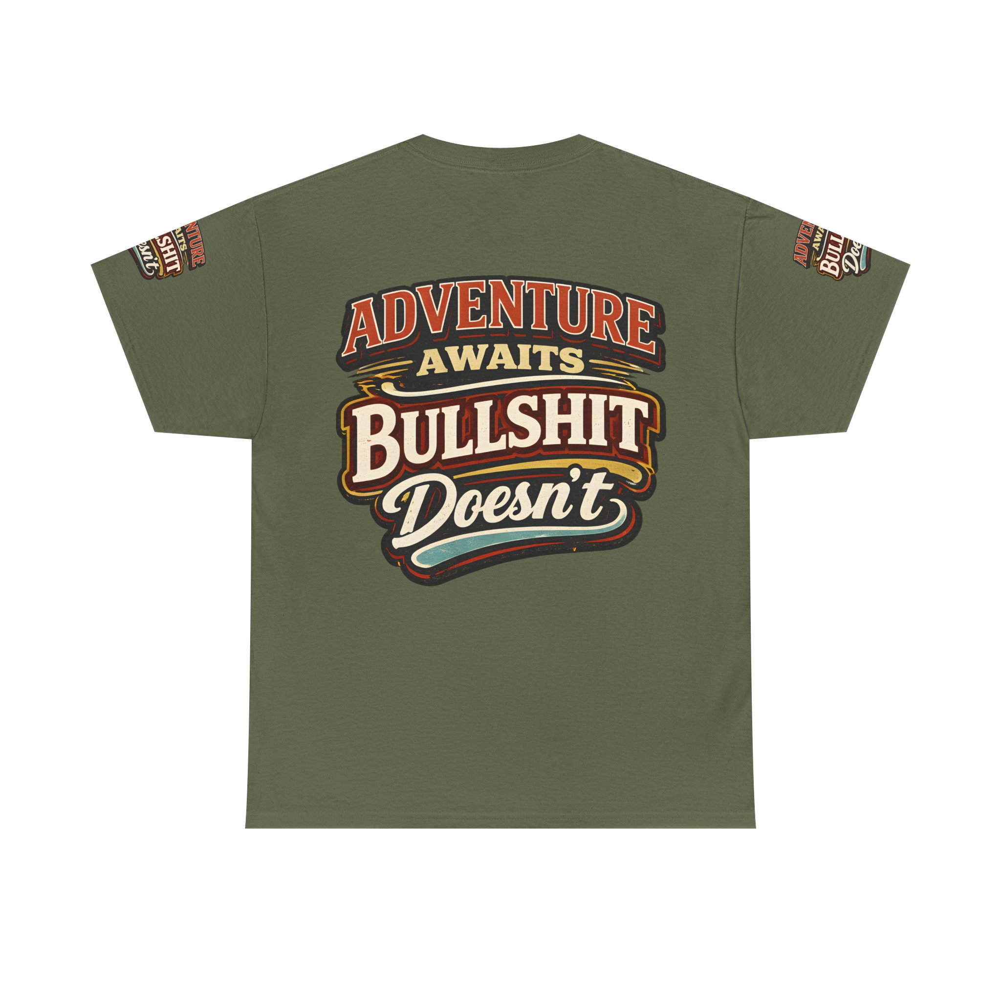 Unisex Heavy Cotton Tee — "Adventure Awaits" Design F**K-Line