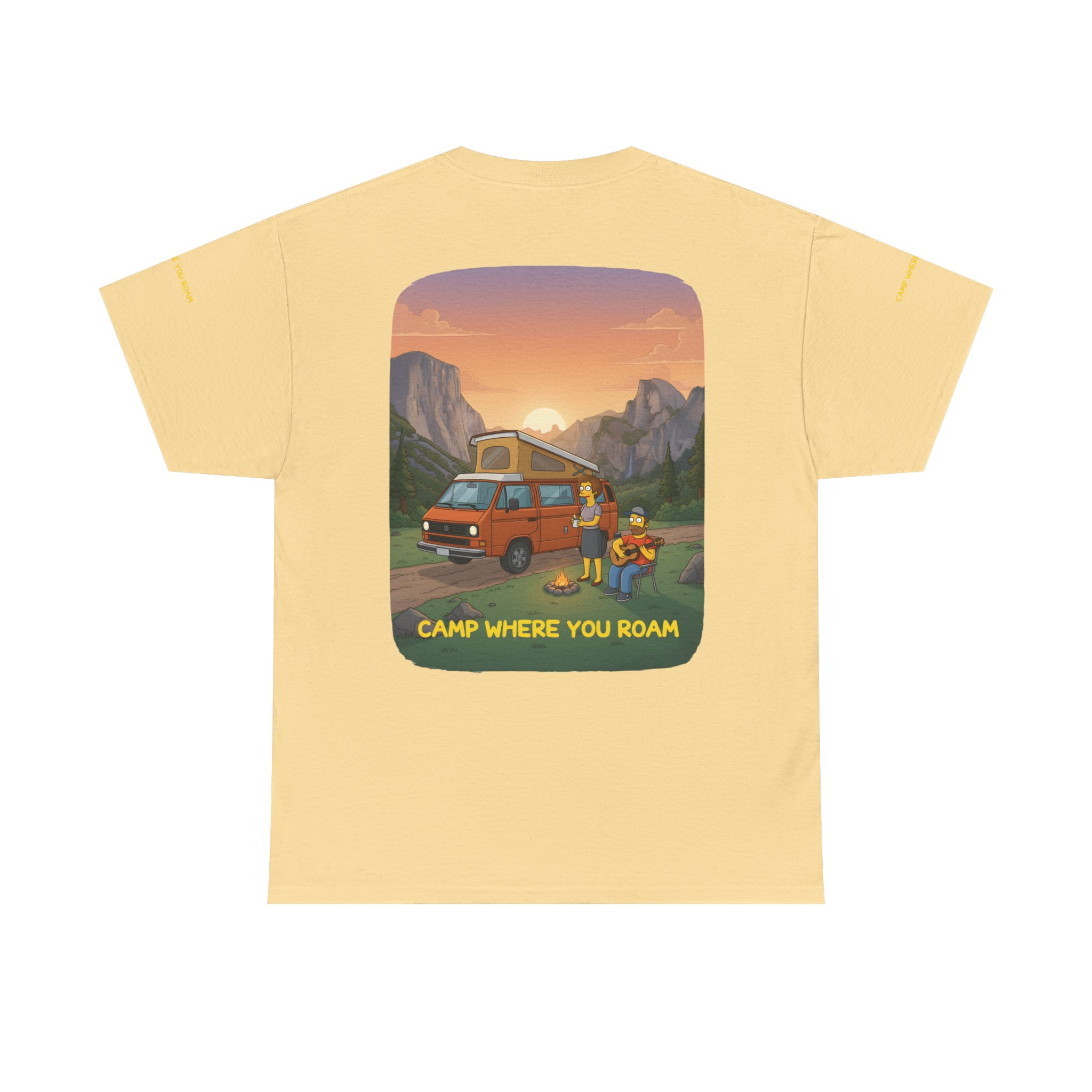 Unisex Heavy Cotton Tee — "Camp Where You Roam" Design Sitcom-Line