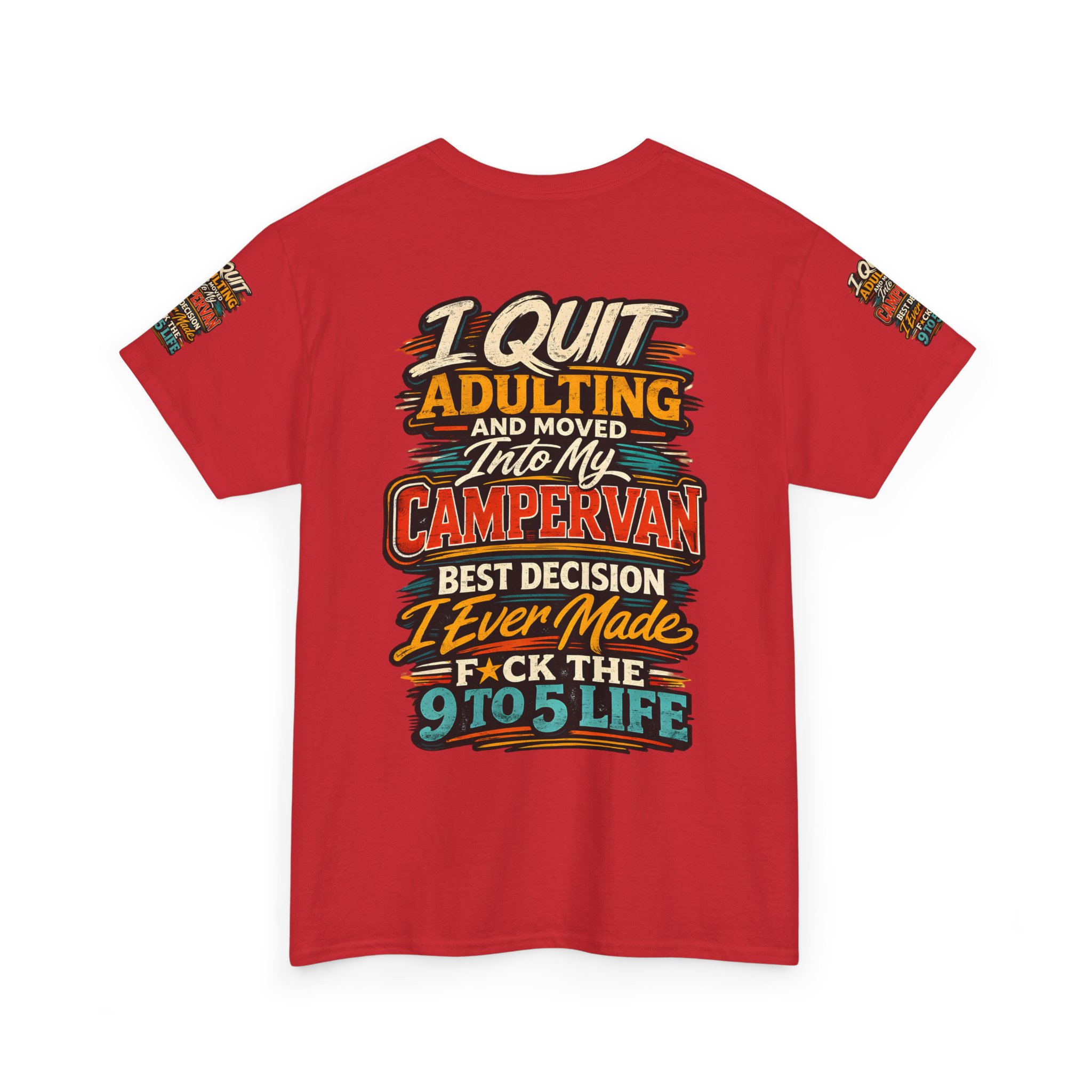 Unisex Heavy Cotton Tee — "I Quit Adulting" Design F**K-Line
