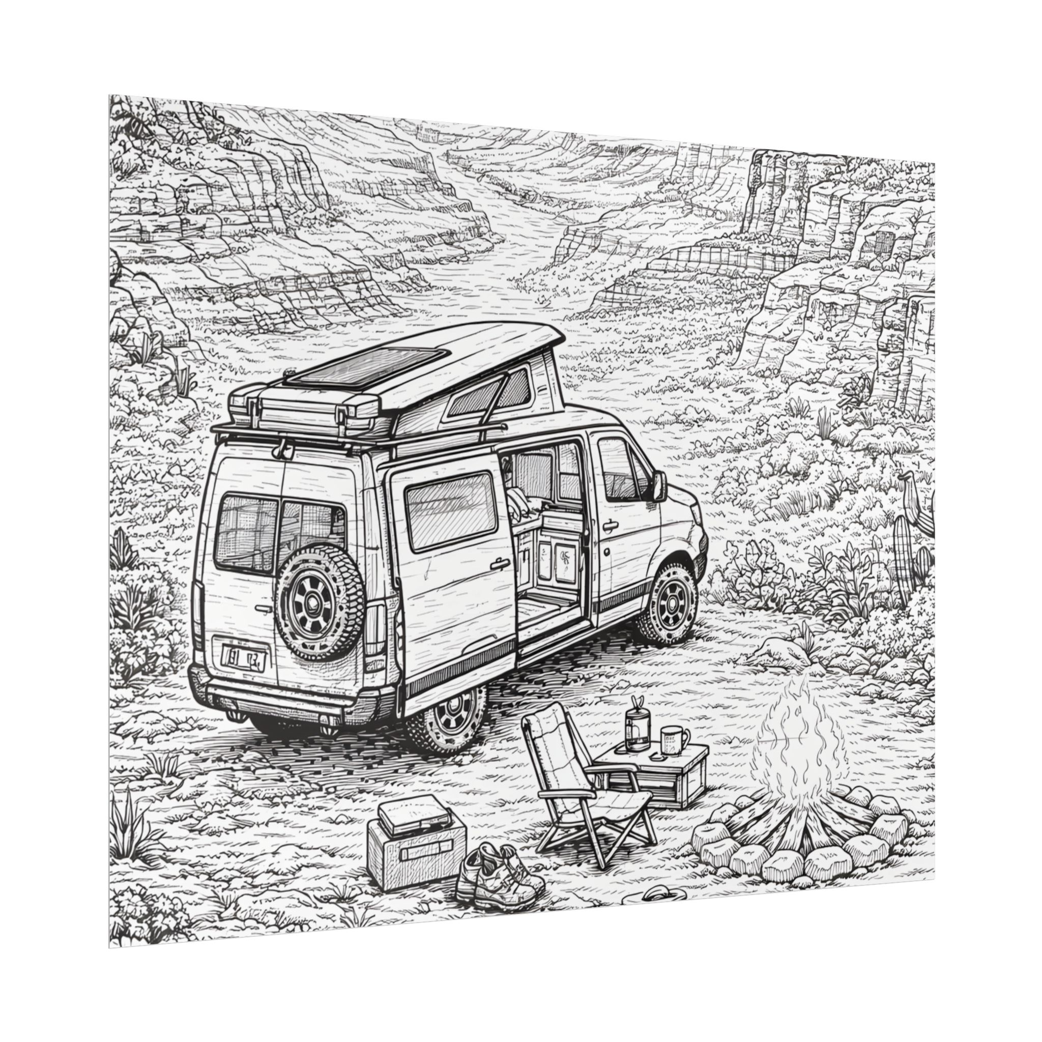 9469748739540967042_2048-1.jpeg Campervan Poster — Vintage RV Camping Landscape Wall Art