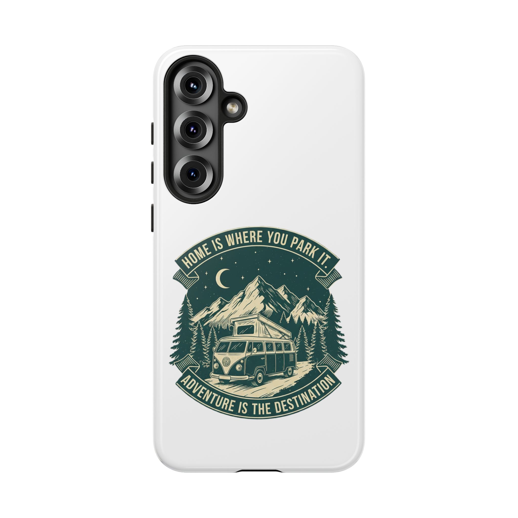 Phone Case — "Home Is Where You Park It-Adventure is the destination" Camper Van Design