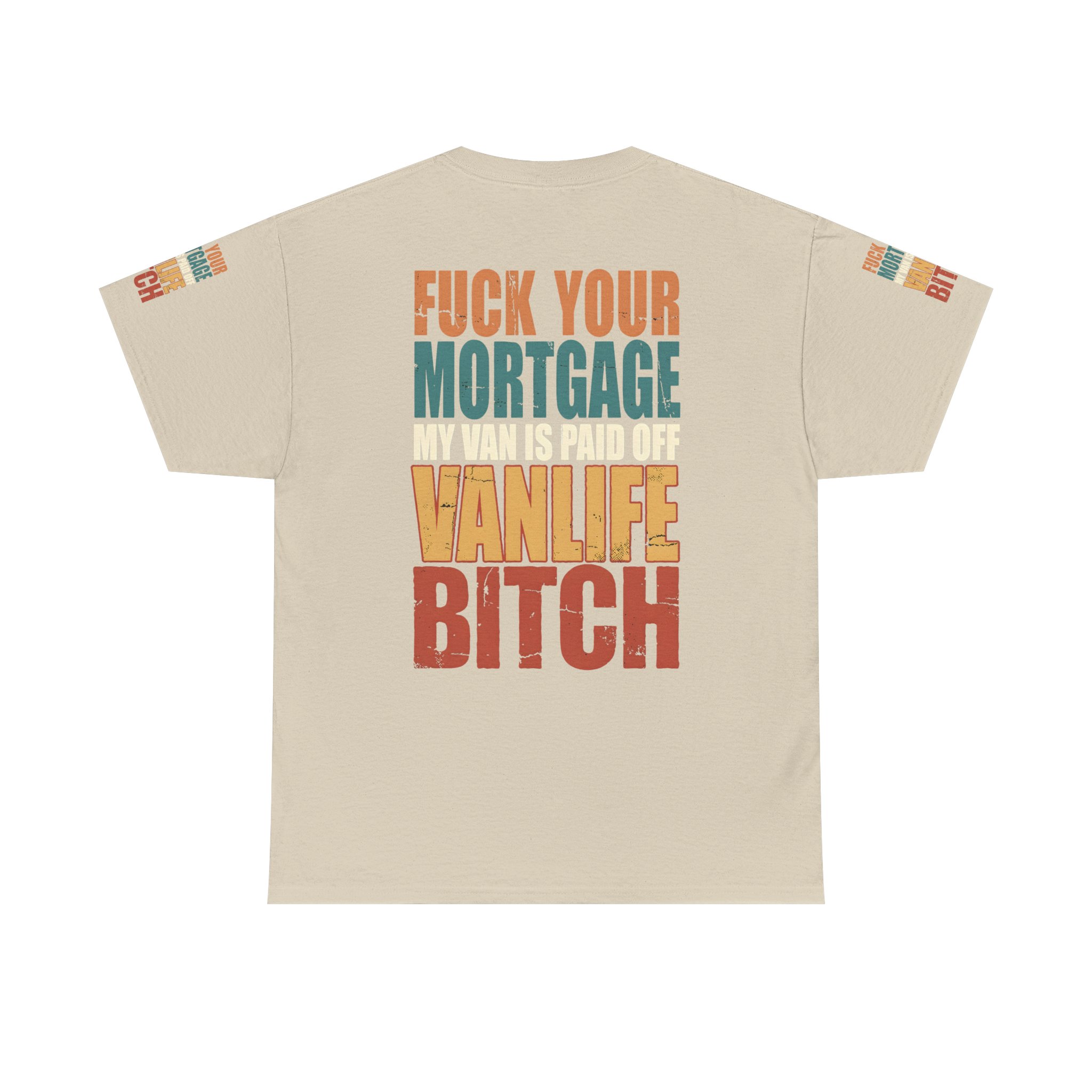 Unisex Heavy Cotton Tee — "Fuck Your Mortgage" Design F**K-Line